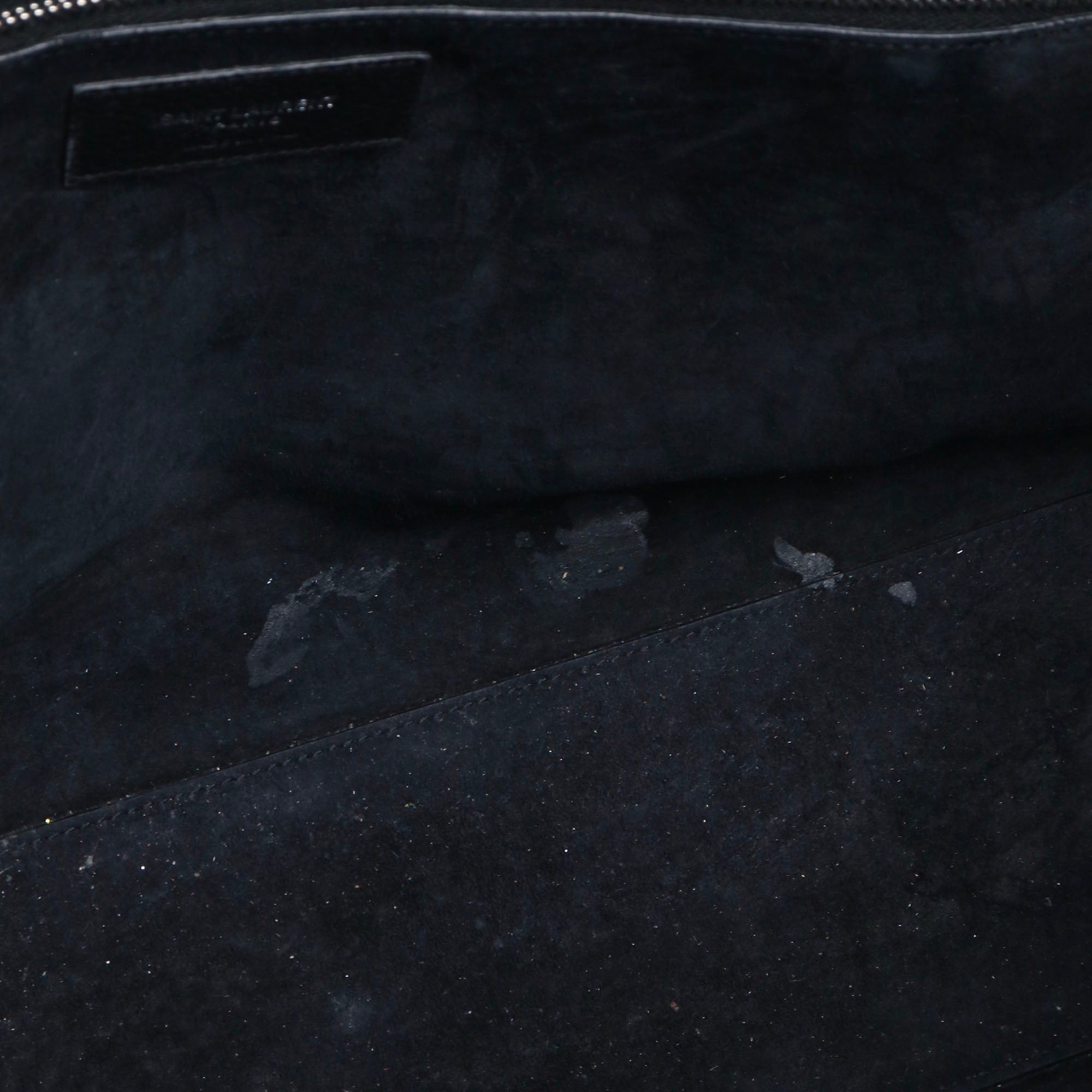 Saint Laurent Paris SAINT LAURENT - Saint Laurent Rive Gauche handbag in black leather and suede Size ONE SIZE - 9 Thumbnail