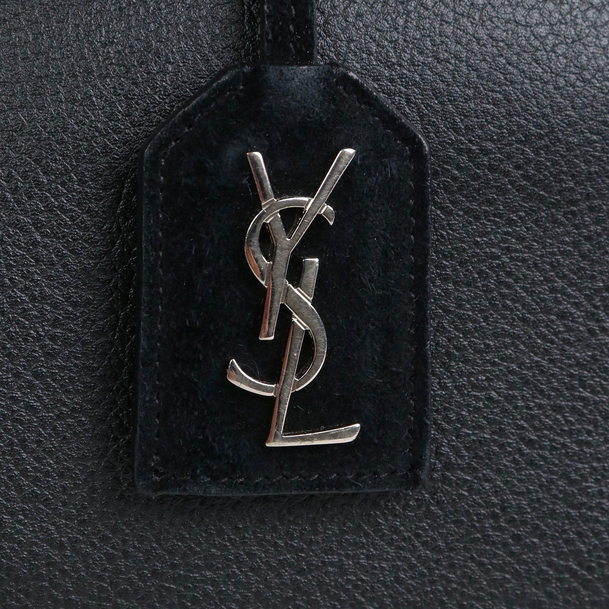 Saint Laurent Paris SAINT LAURENT - Saint Laurent Rive Gauche handbag in black leather and suede Size ONE SIZE - 6 Thumbnail