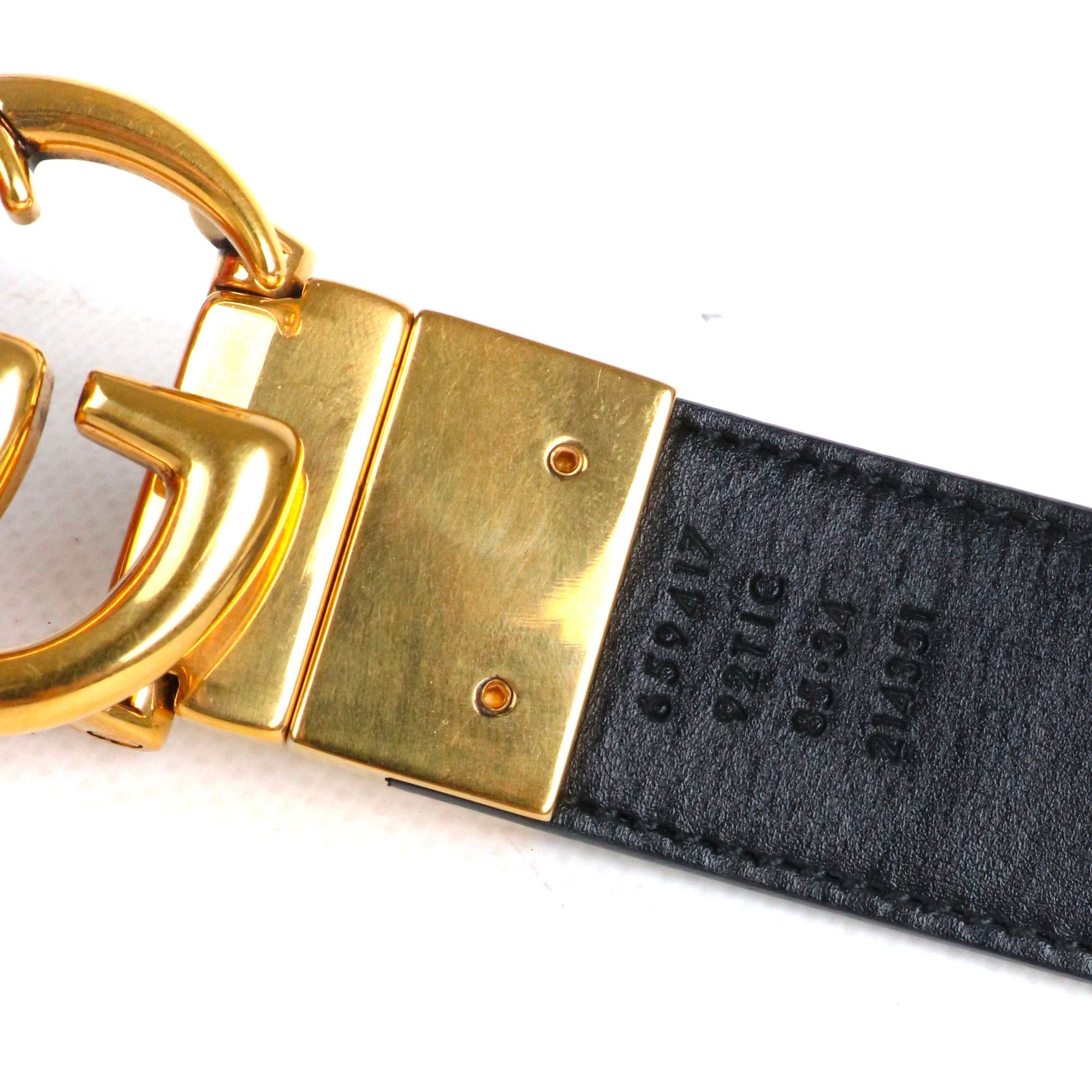 Gucci GUCCI - Reversible GG Marmont Gucci belt in monogram canvas (T85) Size ONE SIZE - 4 Thumbnail