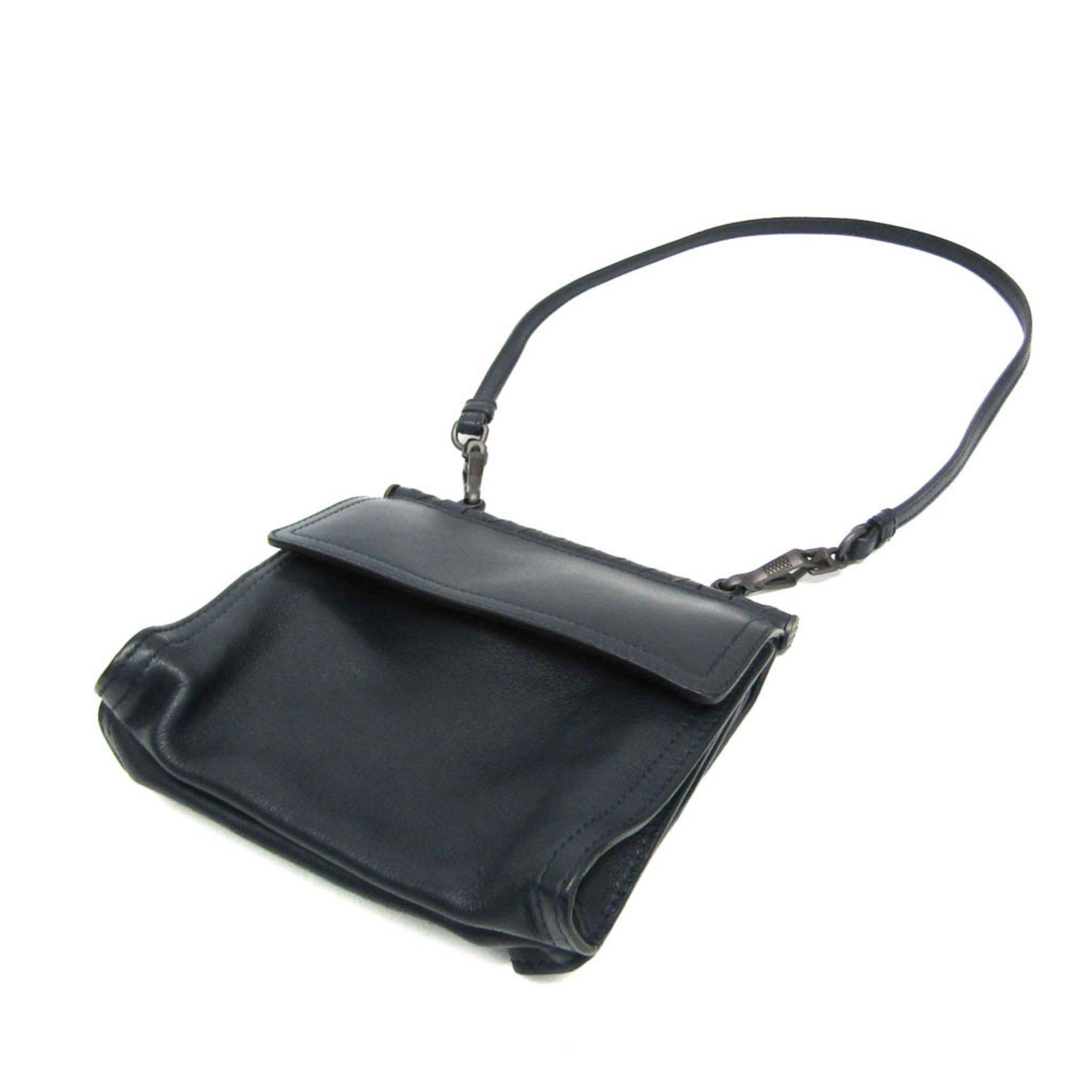 Bottega Veneta Bottega Veneta Intrecciato Mini Double Face Men,Women Leather Clutch Bag,Shoulder Bag Navy Size ONE SIZE - 2 Thumbnail