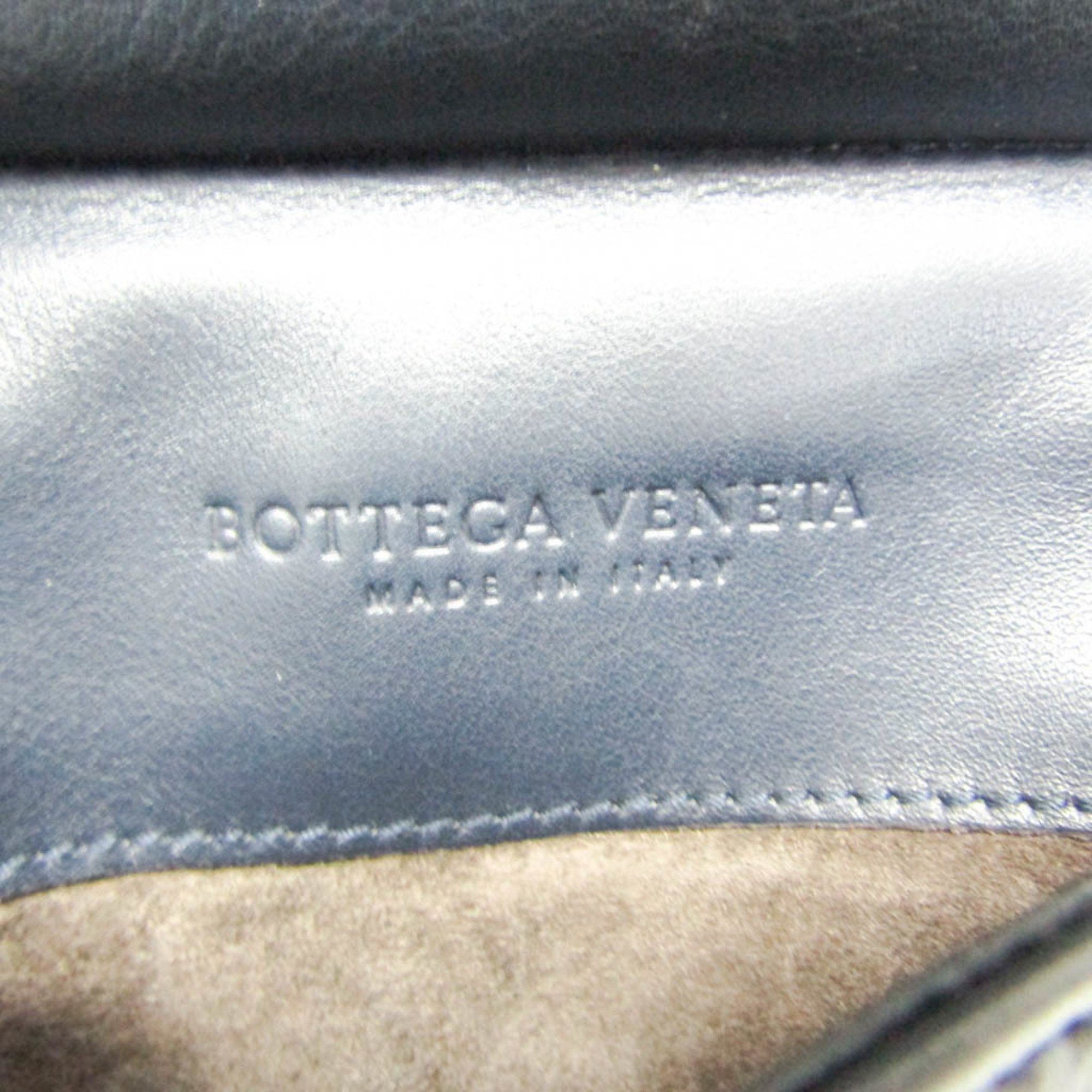 Bottega Veneta Bottega Veneta Intrecciato Mini Double Face Men,Women Leather Clutch Bag,Shoulder Bag Navy Size ONE SIZE - 9 Thumbnail