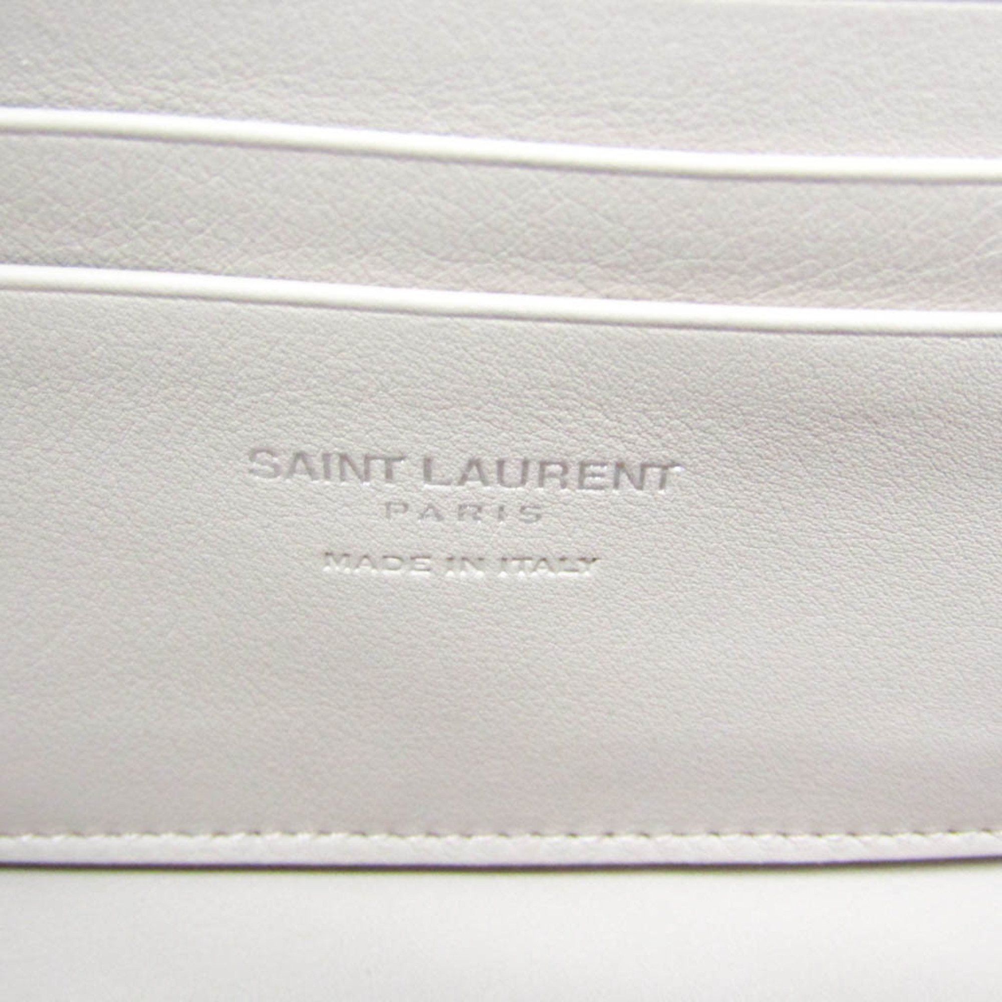 Yves Saint Laurent Yves Saint Laurent Toyca Bus 452322 Women's Leather Shoulder Bag Pink Beige Size ONE SIZE - 11 Thumbnail