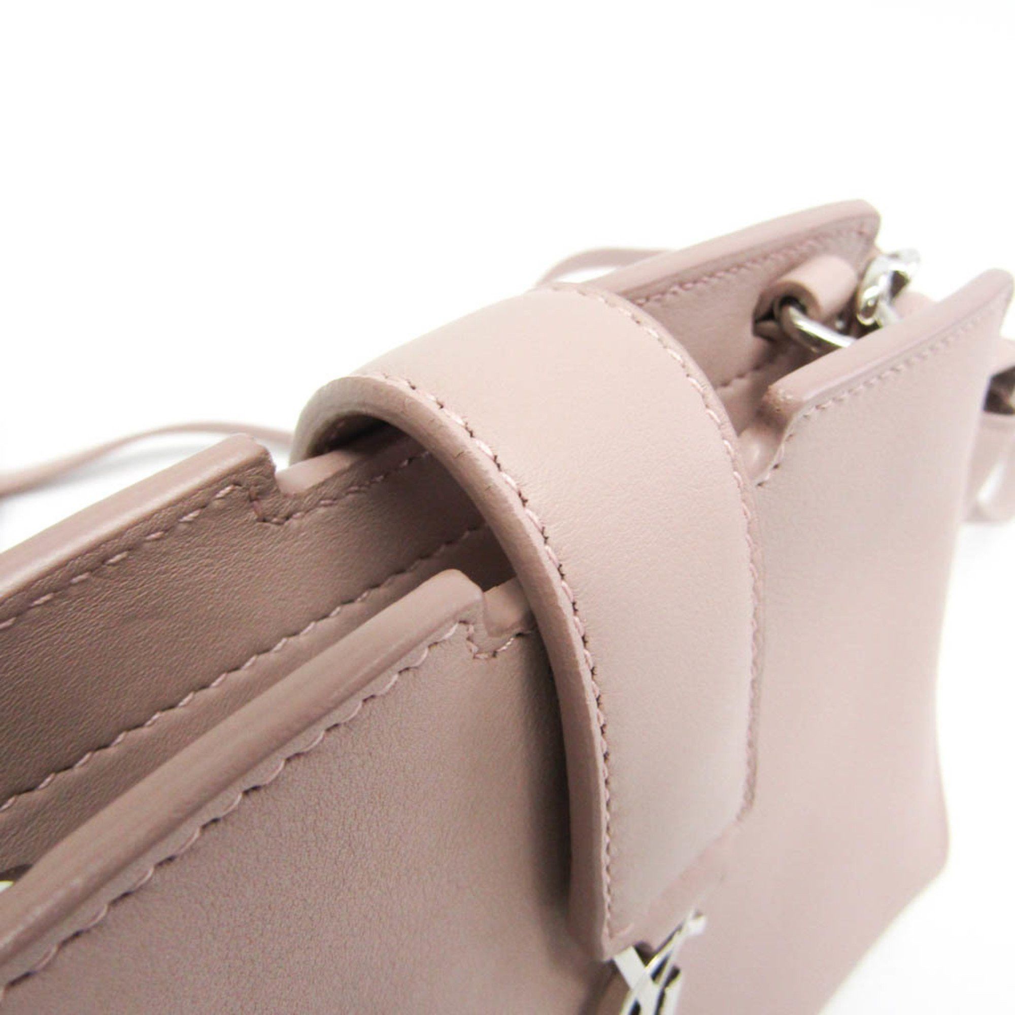 Yves Saint Laurent Yves Saint Laurent Toyca Bus 452322 Women's Leather Shoulder Bag Pink Beige Size ONE SIZE - 7 Thumbnail