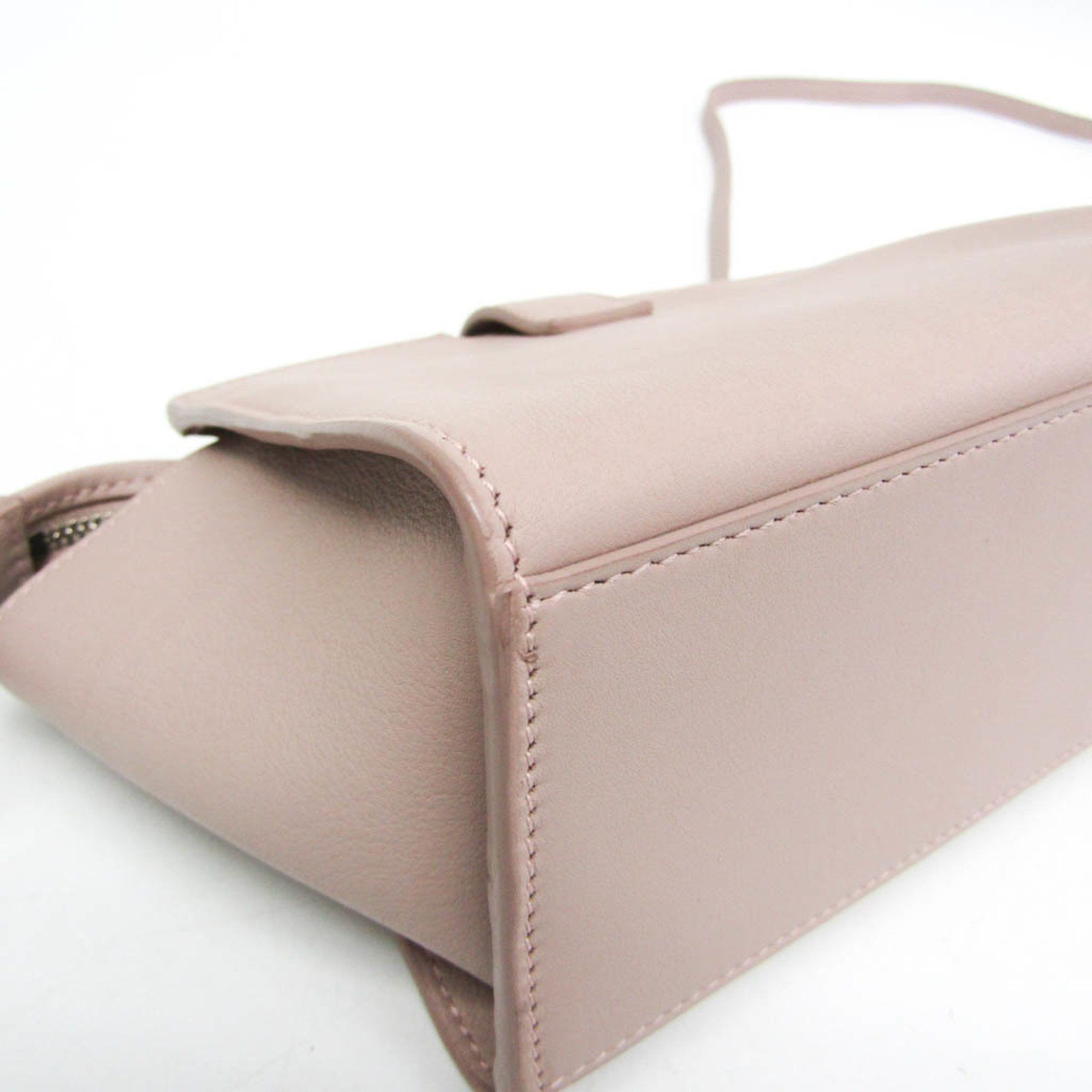 Yves Saint Laurent Yves Saint Laurent Toyca Bus 452322 Women's Leather Shoulder Bag Pink Beige Size ONE SIZE - 4 Thumbnail