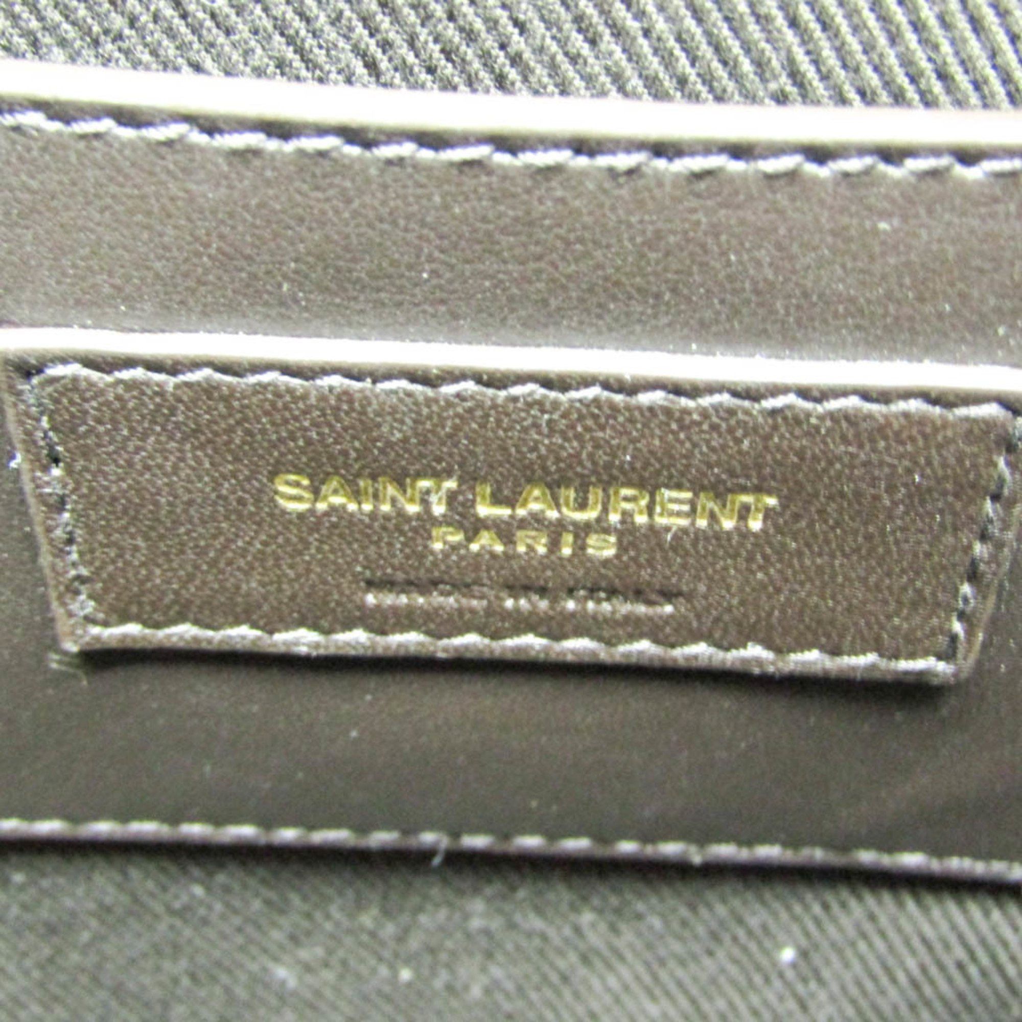 Yves Saint Laurent Yves Saint Laurent 675260 Women's Leather Shoulder Bag Brown Size ONE SIZE - 10 Thumbnail