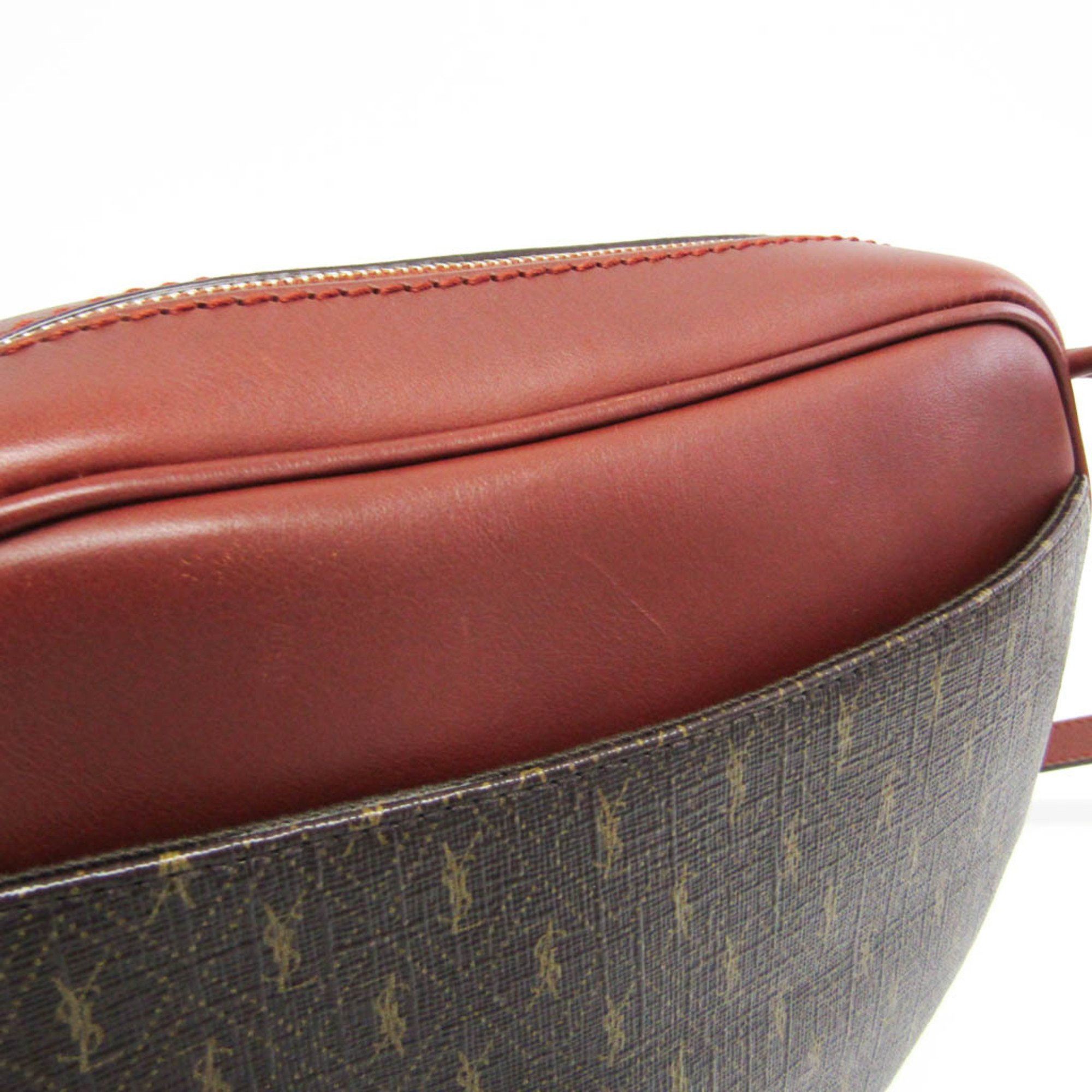 Yves Saint Laurent Yves Saint Laurent 675260 Women's Leather Shoulder Bag Brown Size ONE SIZE - 8 Thumbnail