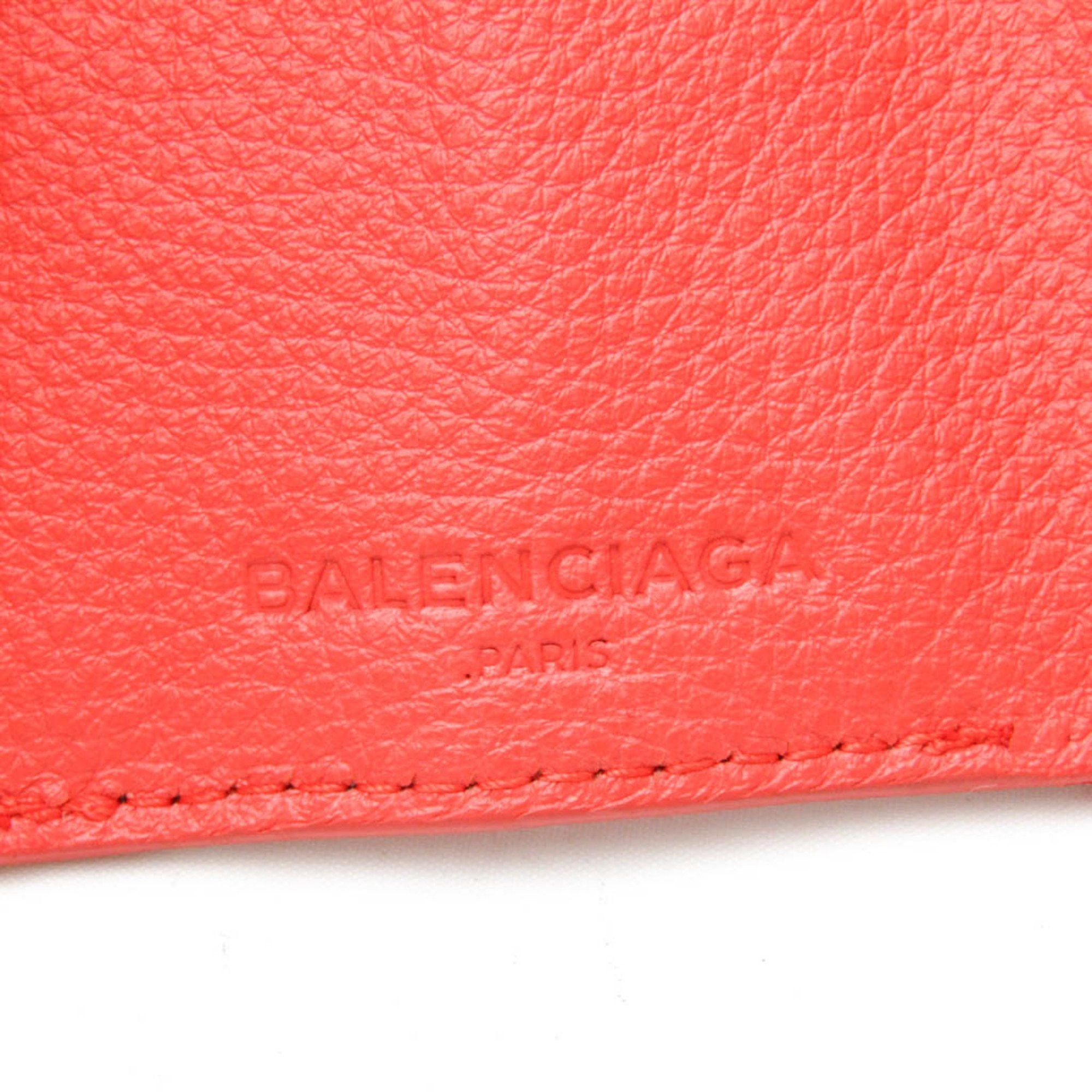 Balenciaga Balenciaga Essential Mini Wallet 410133 Women's Leather Wallet (tri-fold) Orange Size ONE SIZE - 9 Thumbnail