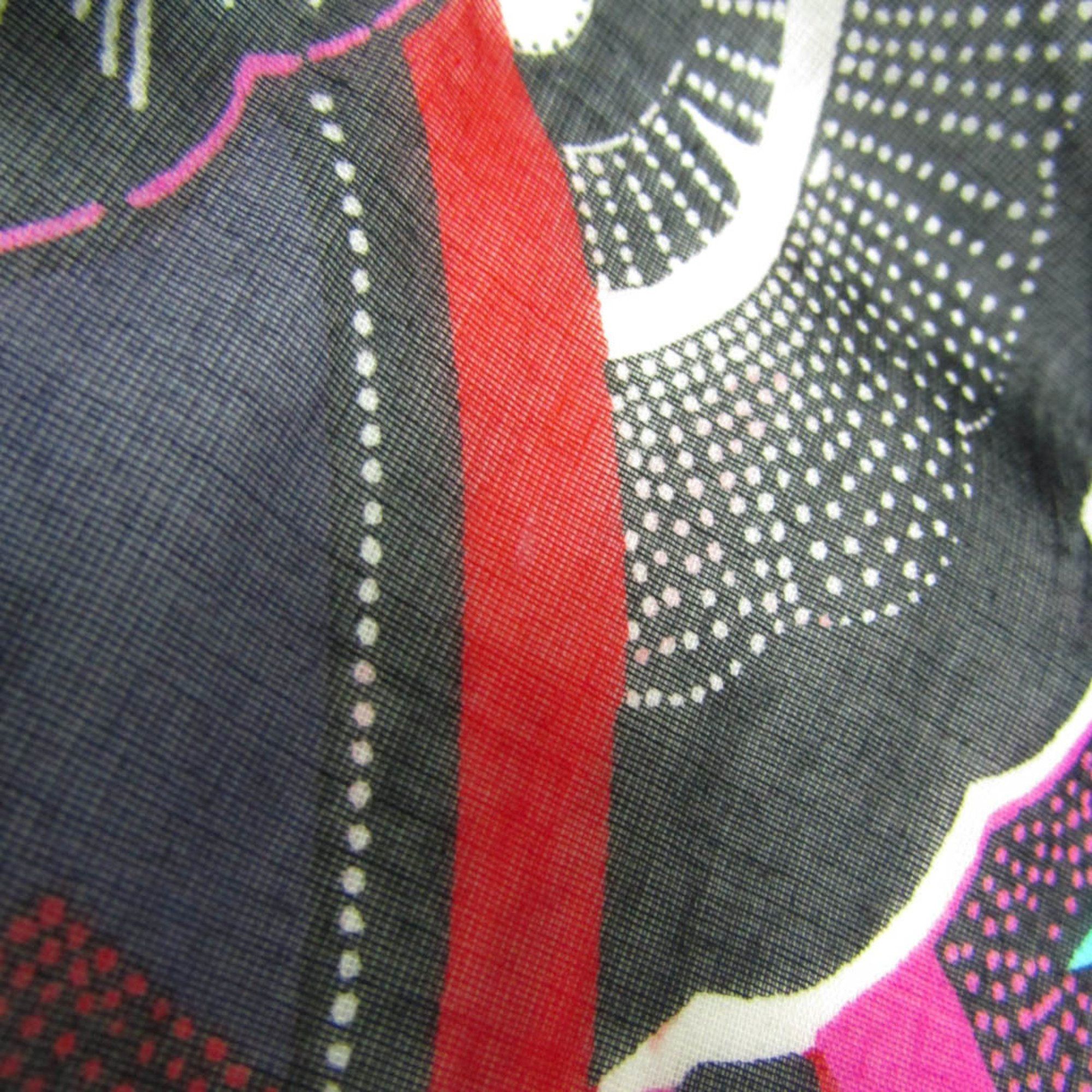 Hermes Hermes BAIN Women's Cotton Scarf Black,Purple,Red Color Size ONE SIZE - 8 Thumbnail