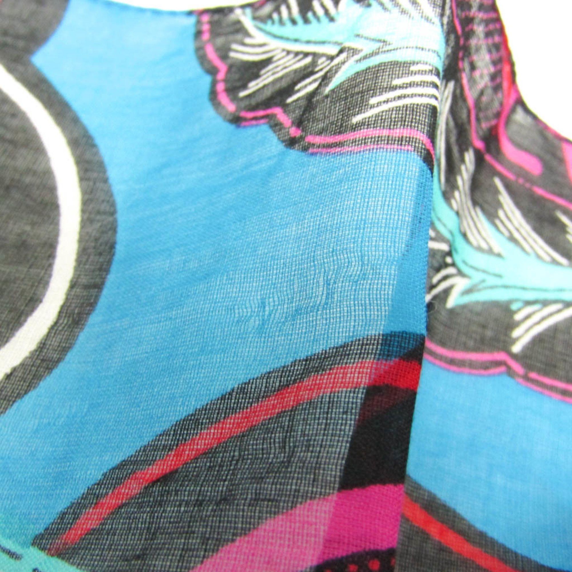 Hermes Hermes BAIN Women's Cotton Scarf Black,Purple,Red Color Size ONE SIZE - 5 Thumbnail