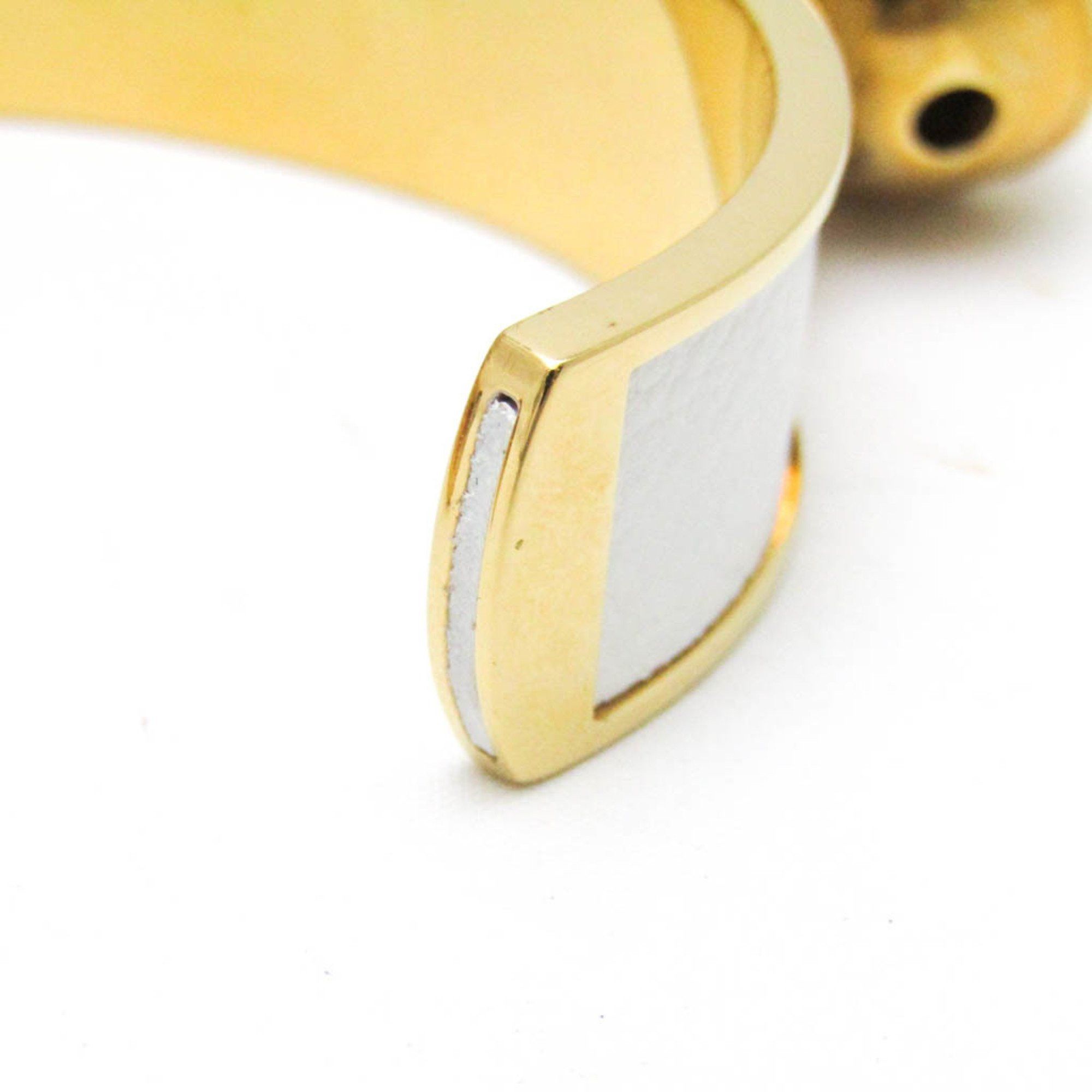 Hermes Hermes Bell Leather,Metal Bangle Gold,White Size ONE SIZE - 3 Thumbnail