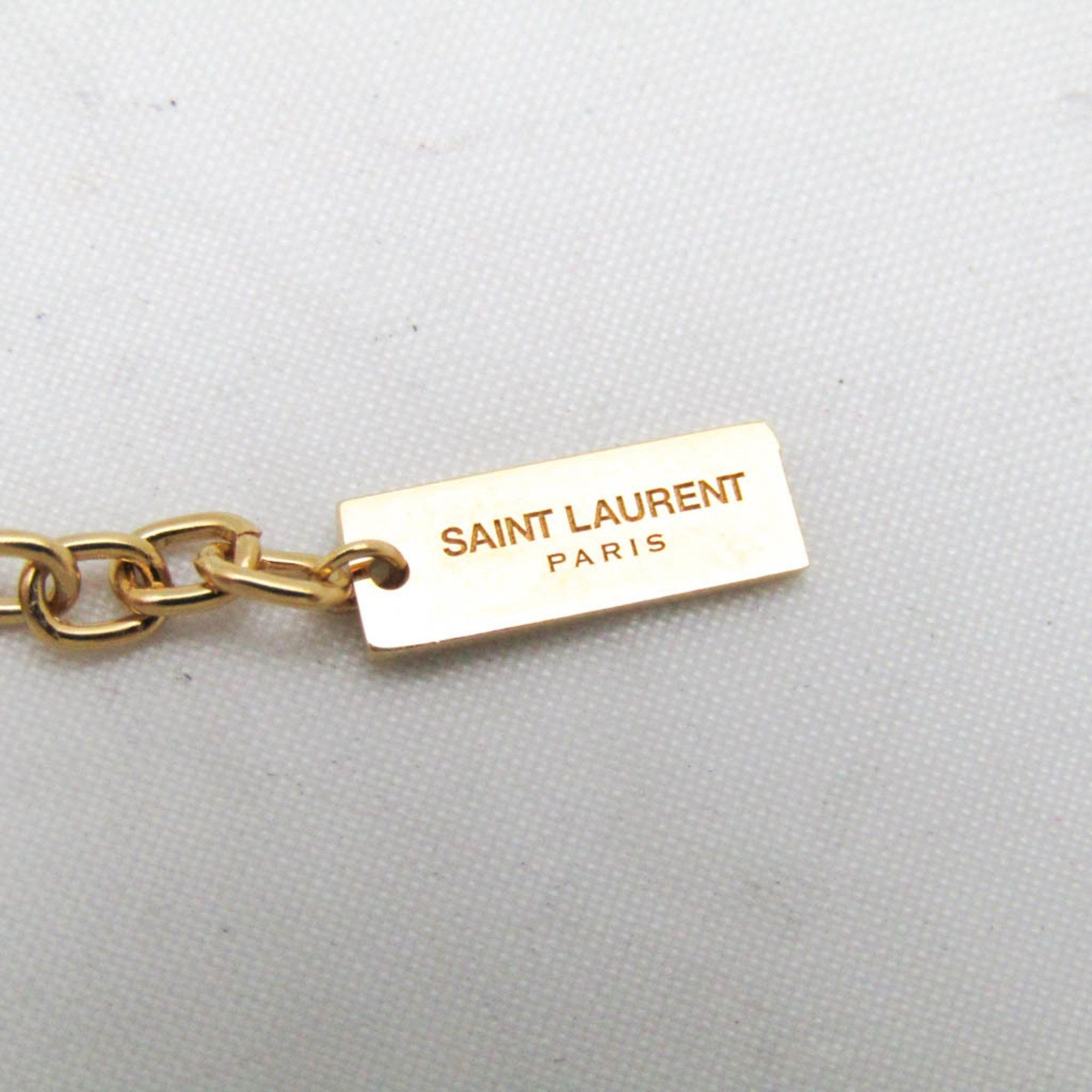 Saint Laurent Paris Saint Laurent Metal Charm Bracelet Gold Size ONE SIZE - 6 Thumbnail