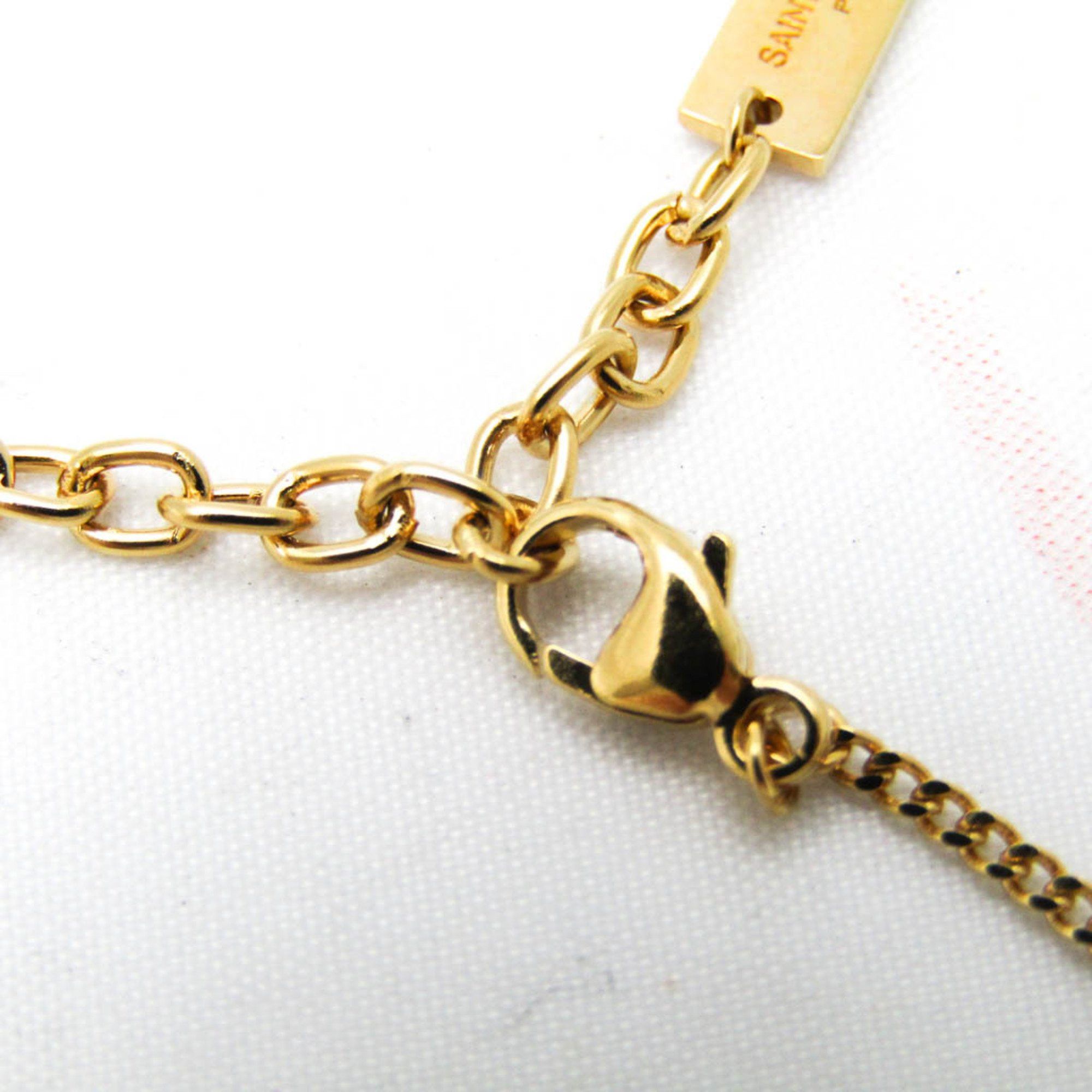 Saint Laurent Paris Saint Laurent Metal Charm Bracelet Gold Size ONE SIZE - 5 Thumbnail