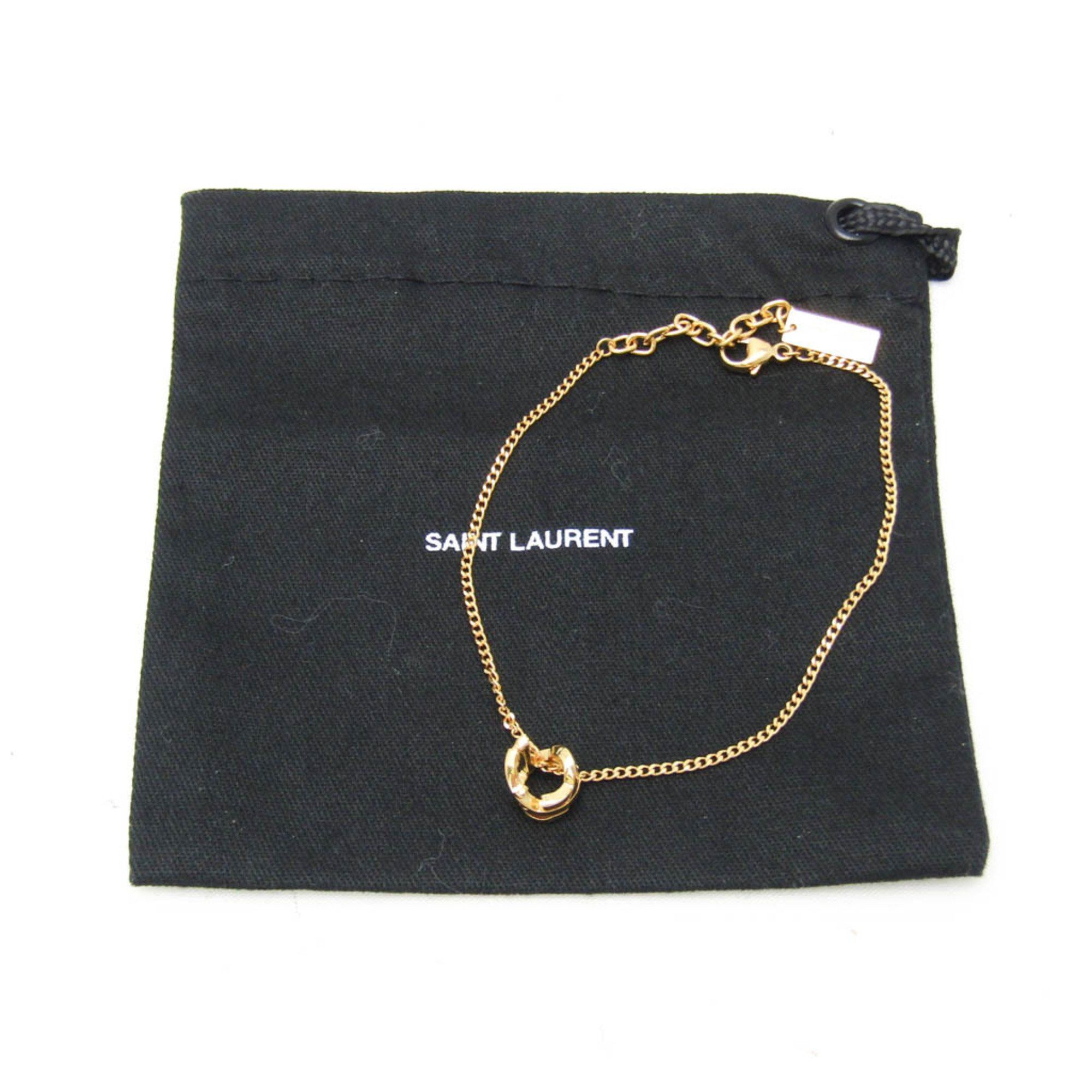 Saint Laurent Paris Saint Laurent Metal Charm Bracelet Gold Size ONE SIZE - 7 Thumbnail