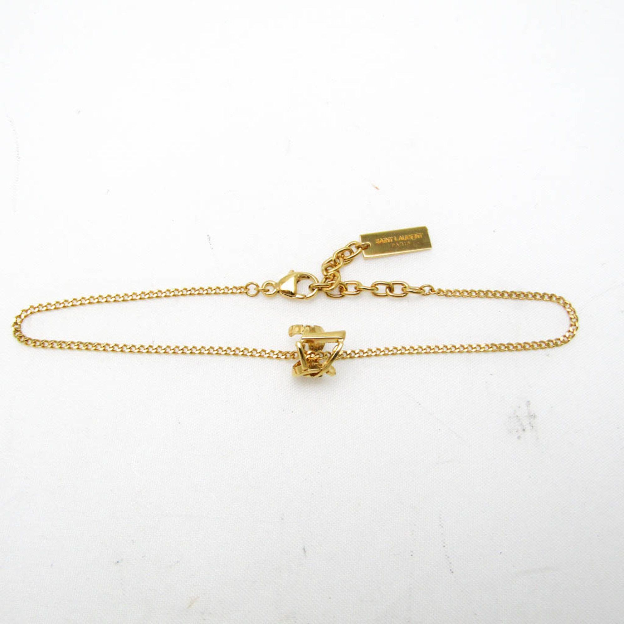 Saint Laurent Paris Saint Laurent Metal Charm Bracelet Gold Size ONE SIZE - 3 Thumbnail