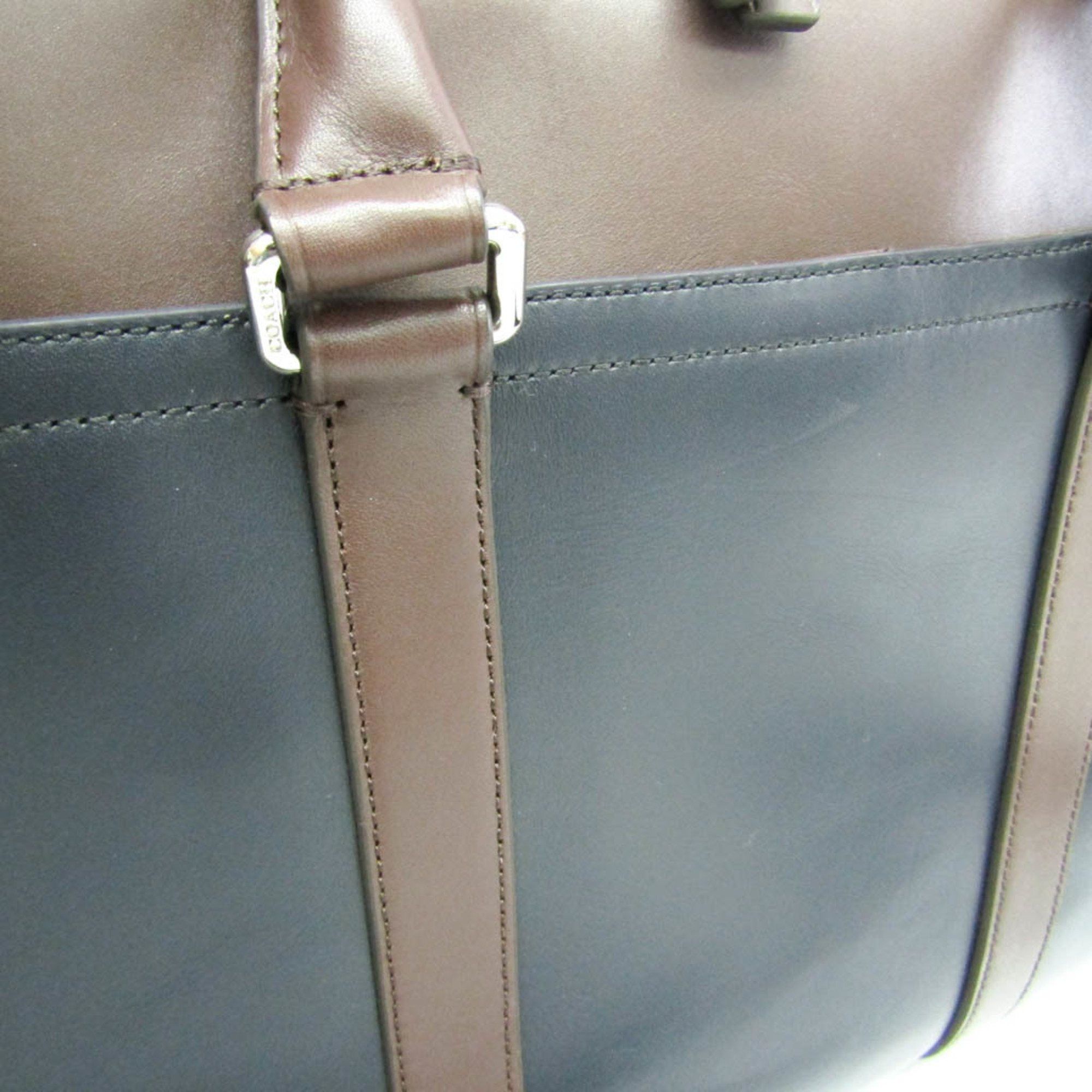 Coach Coach Lexington F71066 Men's Leather Briefcase,Shoulder Bag Black,Brown Size ONE SIZE - 7 Thumbnail