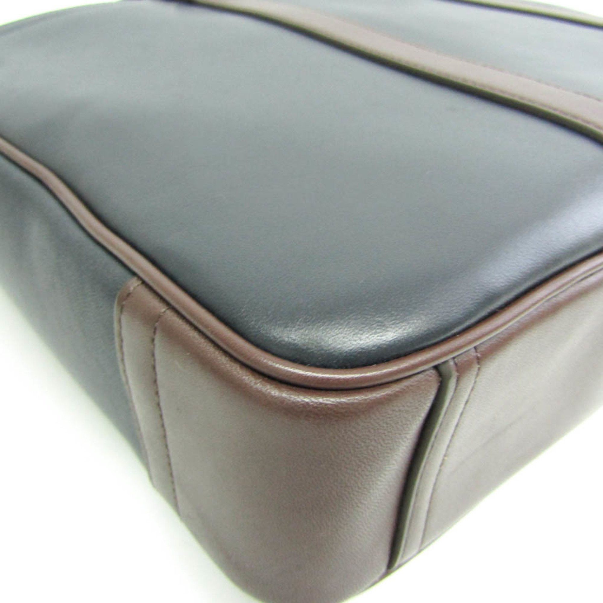 Coach Coach Lexington F71066 Men's Leather Briefcase,Shoulder Bag Black,Brown Size ONE SIZE - 4 Thumbnail