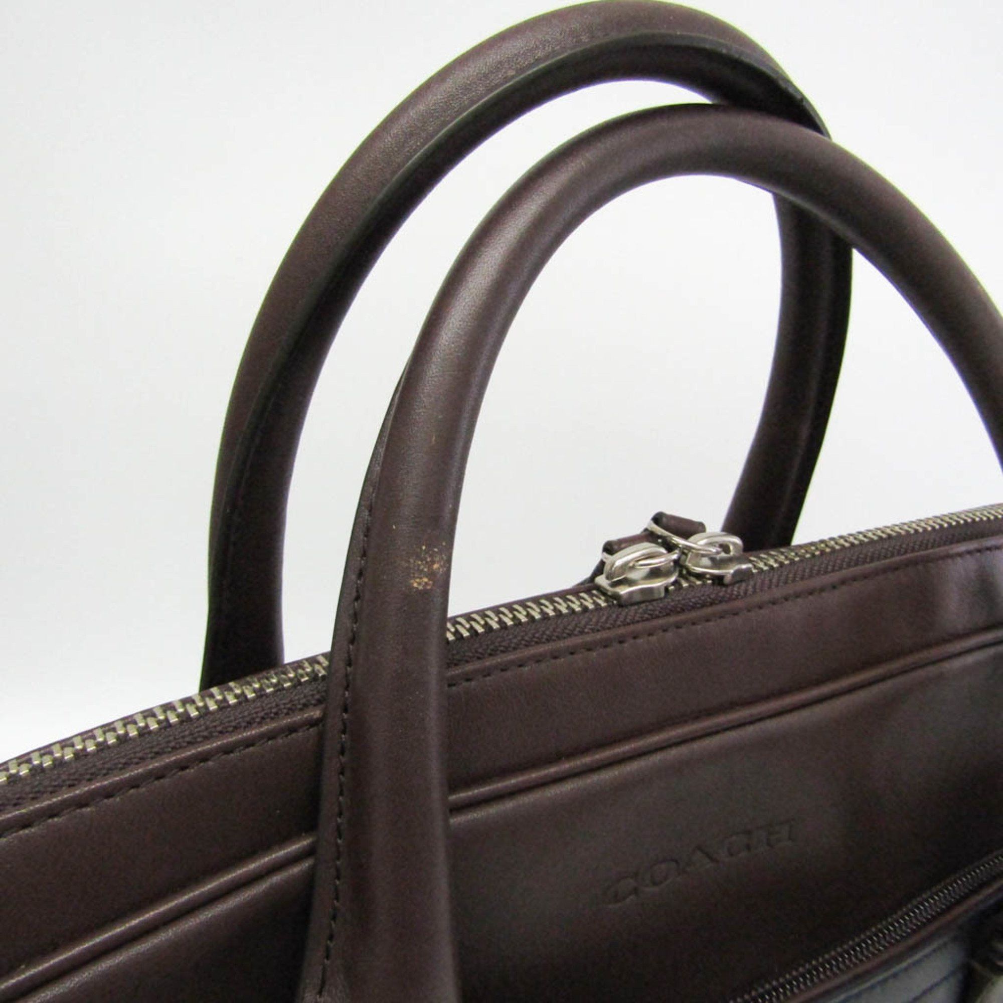 Coach Coach Lexington F71066 Men's Leather Briefcase,Shoulder Bag Black,Brown Size ONE SIZE - 9 Thumbnail