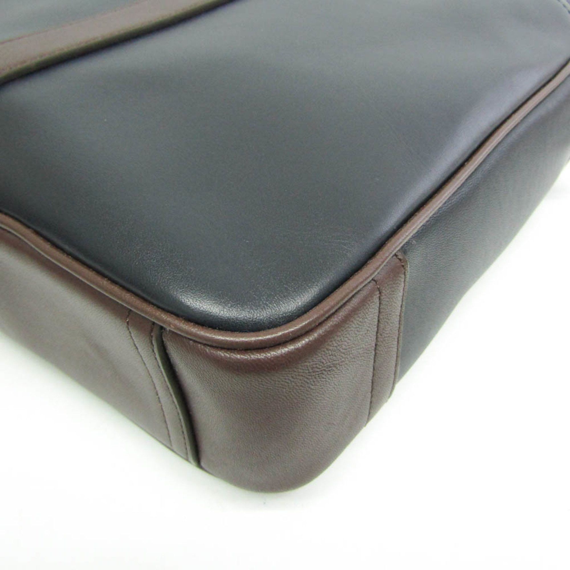 Coach Coach Lexington F71066 Men's Leather Briefcase,Shoulder Bag Black,Brown Size ONE SIZE - 5 Thumbnail