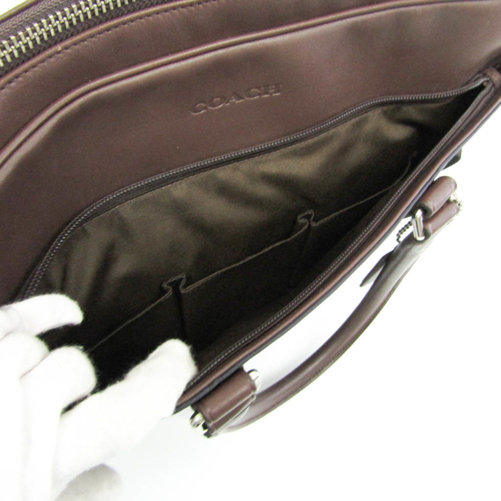 Coach Coach Lexington F71066 Men's Leather Briefcase,Shoulder Bag Black,Brown Size ONE SIZE - 10 Thumbnail