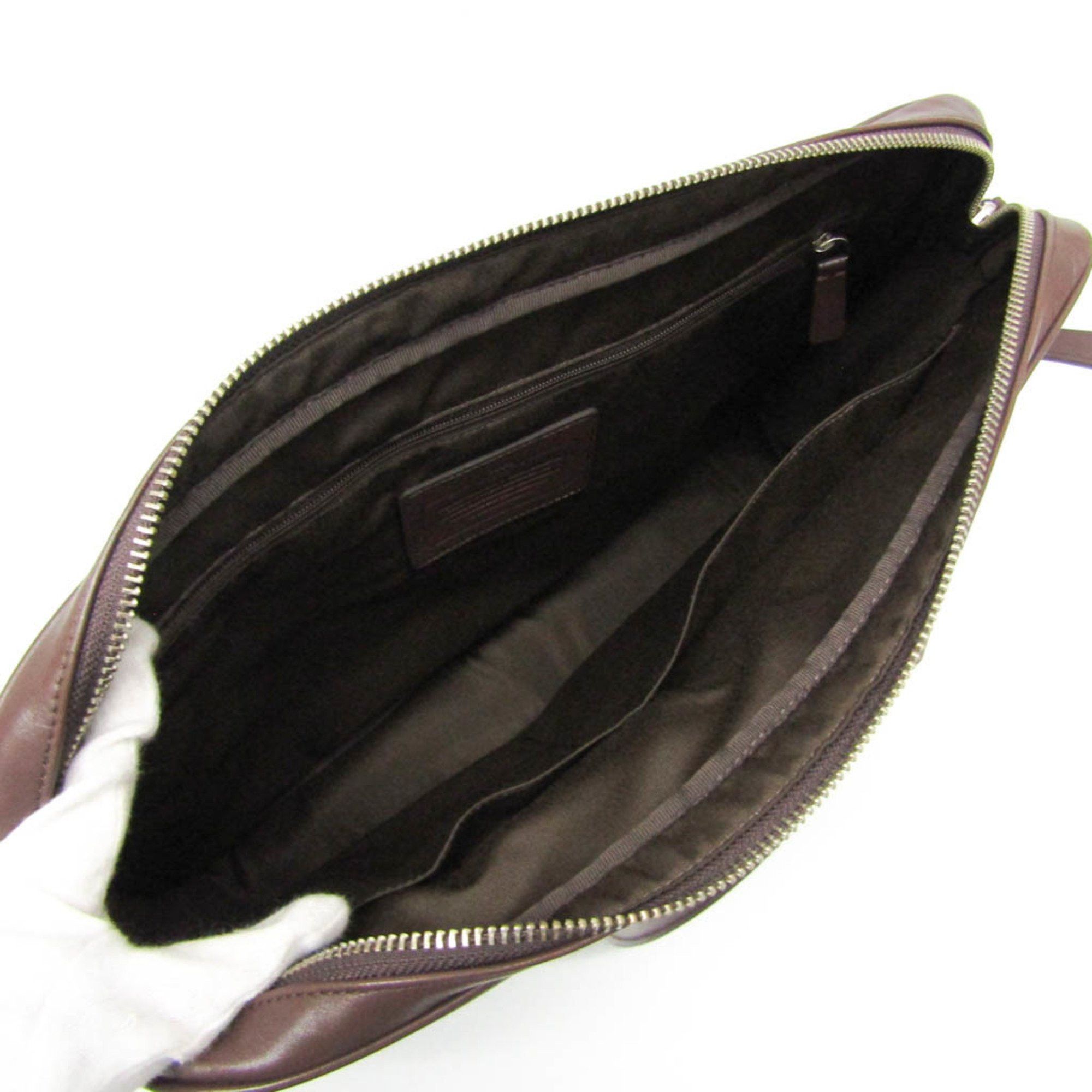 Coach Coach Lexington F71066 Men's Leather Briefcase,Shoulder Bag Black,Brown Size ONE SIZE - 3 Thumbnail