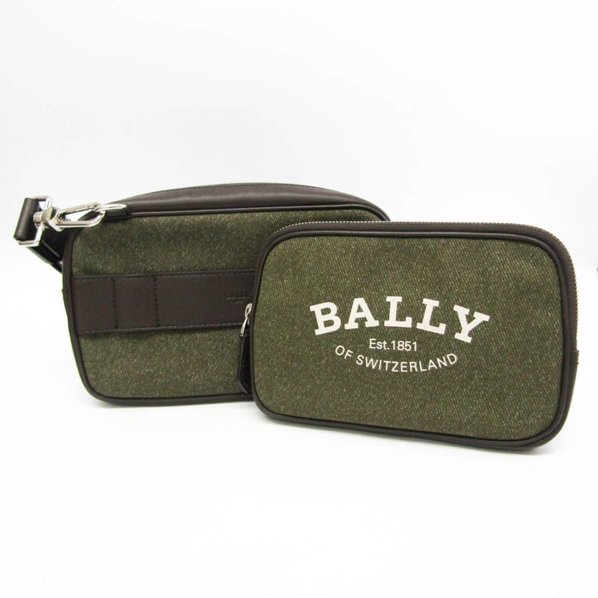 Bally Bally CHADD.NA 6238717 Women,Men Canvas,Leather Shoulder Bag Brown,Khaki Size ONE SIZE - 10 Thumbnail