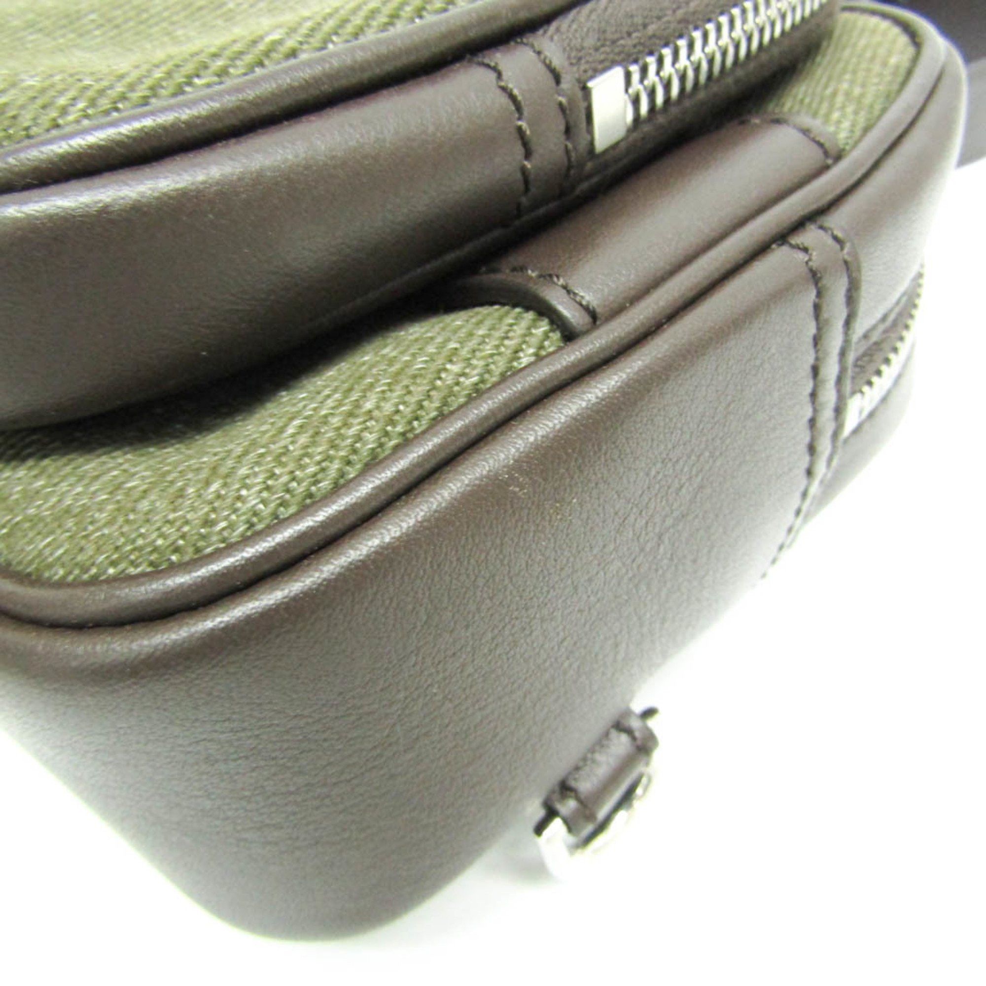 Bally Bally CHADD.NA 6238717 Women,Men Canvas,Leather Shoulder Bag Brown,Khaki Size ONE SIZE - 5 Thumbnail