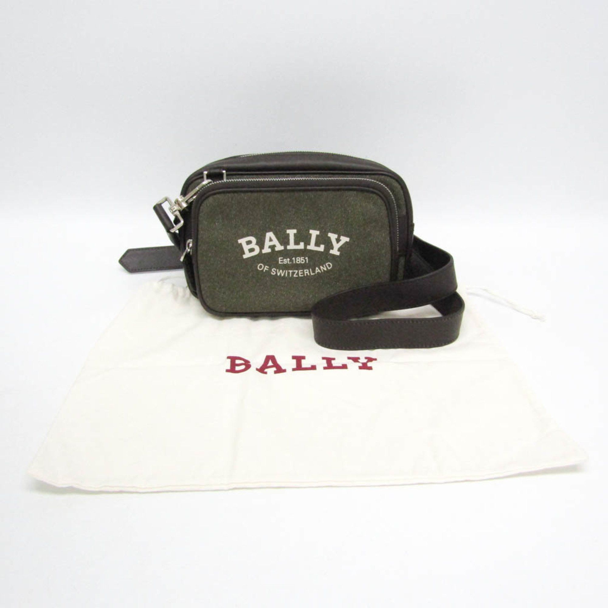 Bally Bally CHADD.NA 6238717 Women,Men Canvas,Leather Shoulder Bag Brown,Khaki Size ONE SIZE - 14 Thumbnail