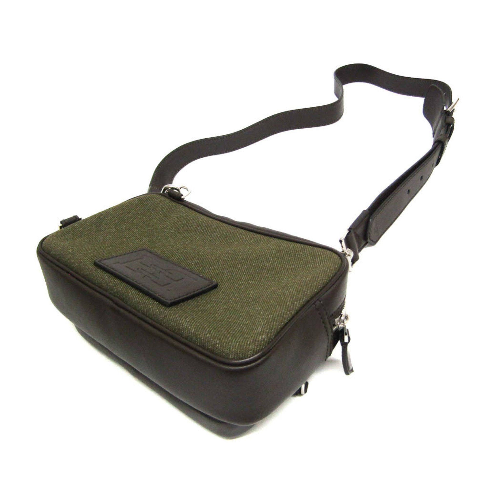 Bally Bally CHADD.NA 6238717 Women,Men Canvas,Leather Shoulder Bag Brown,Khaki Size ONE SIZE - 2 Thumbnail