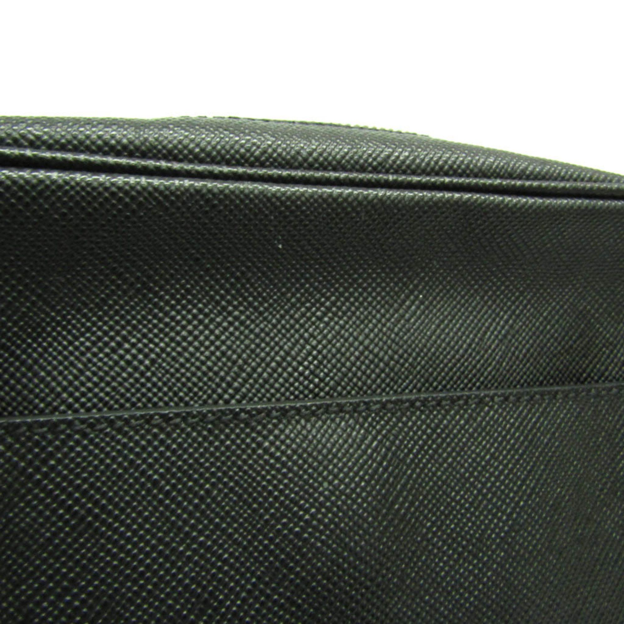 Prada Prada Saffiano Men's Leather Shoulder Bag Black Size ONE SIZE - 6 Thumbnail