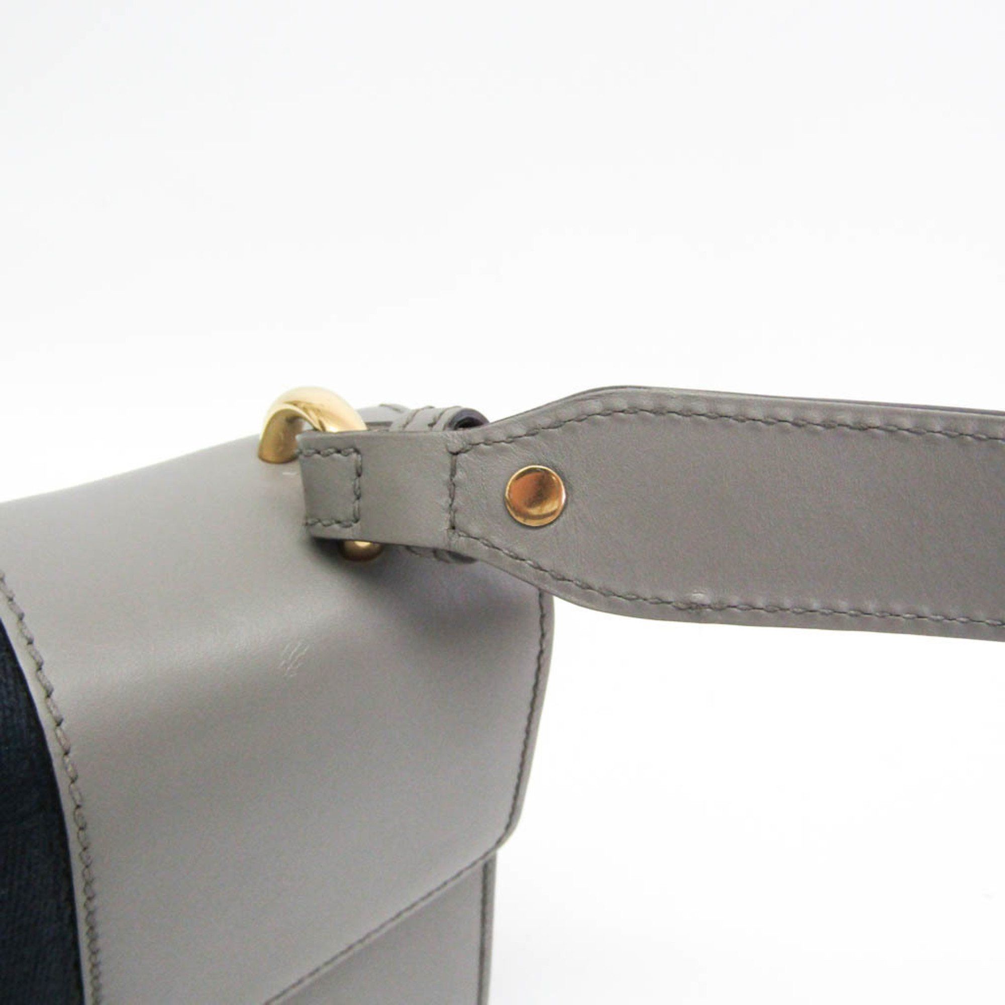 Gucci Gucci Sylvie 421882 Women's Leather Shoulder Bag Gray Size ONE SIZE - 8 Thumbnail