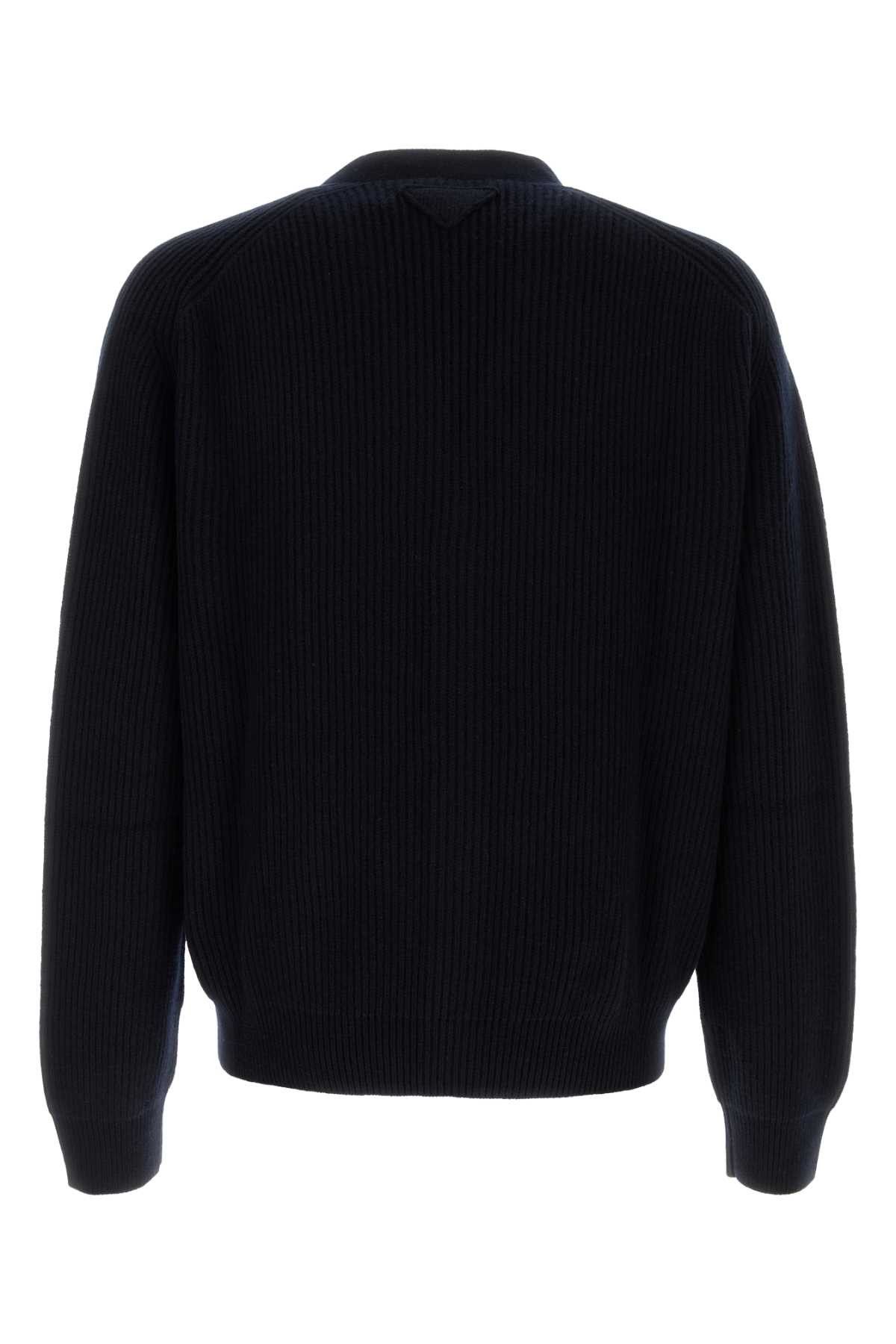 Prada Dark Blue Cashmere Cardigan Size US M / EU 48-50 / 2 - 2 Thumbnail