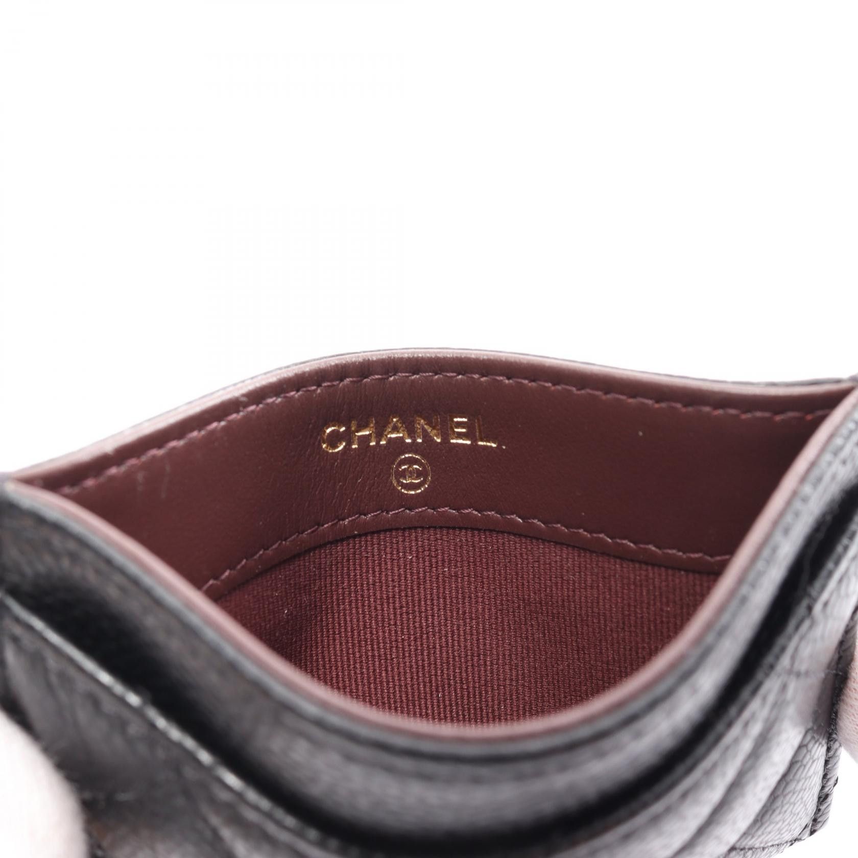 Chanel Chanel Quilted Caviar Card Case Leather Card Case AP0213 in Great Condition Size ONE SIZE - 4 Thumbnail