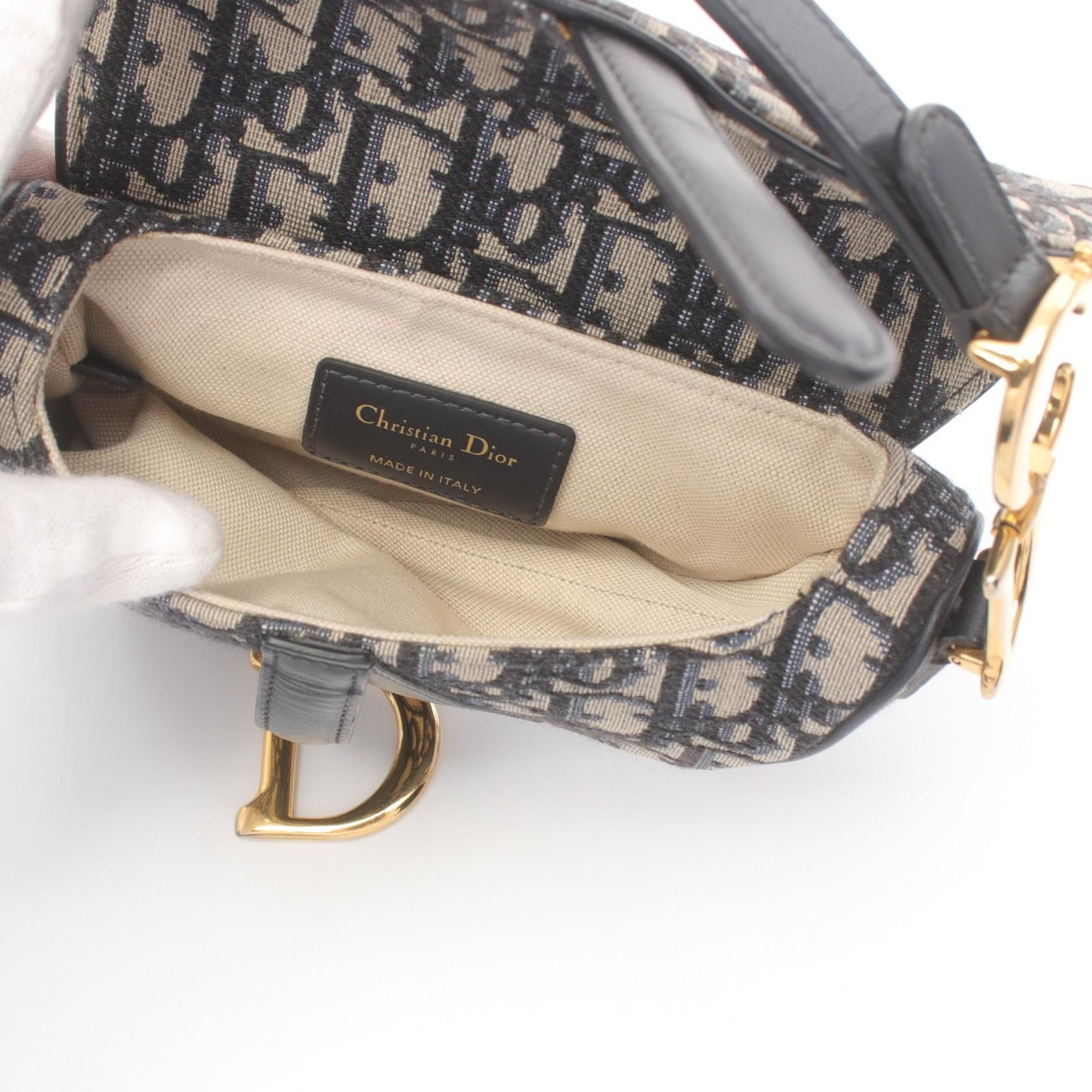 Dior Dior Oblique Canvas Saddle Bag Canvas Handbag in Very Good Condition Size ONE SIZE - 3 Thumbnail