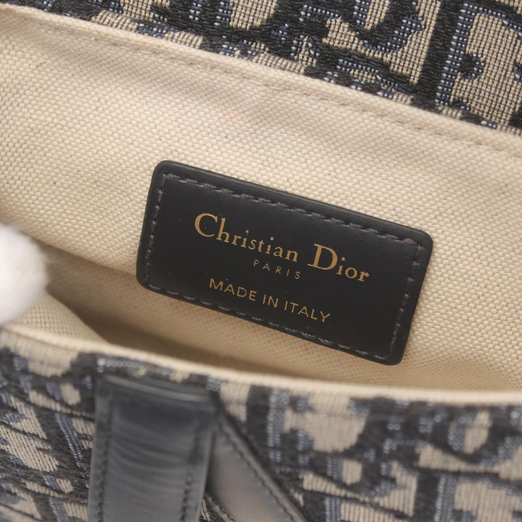 Dior Dior Oblique Canvas Saddle Bag Canvas Handbag in Very Good Condition Size ONE SIZE - 4 Thumbnail