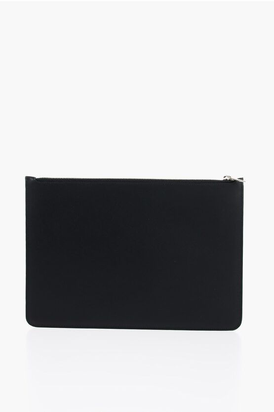0400~Printed Leather FAIR-ISLE THUNDERBOLT Clutch