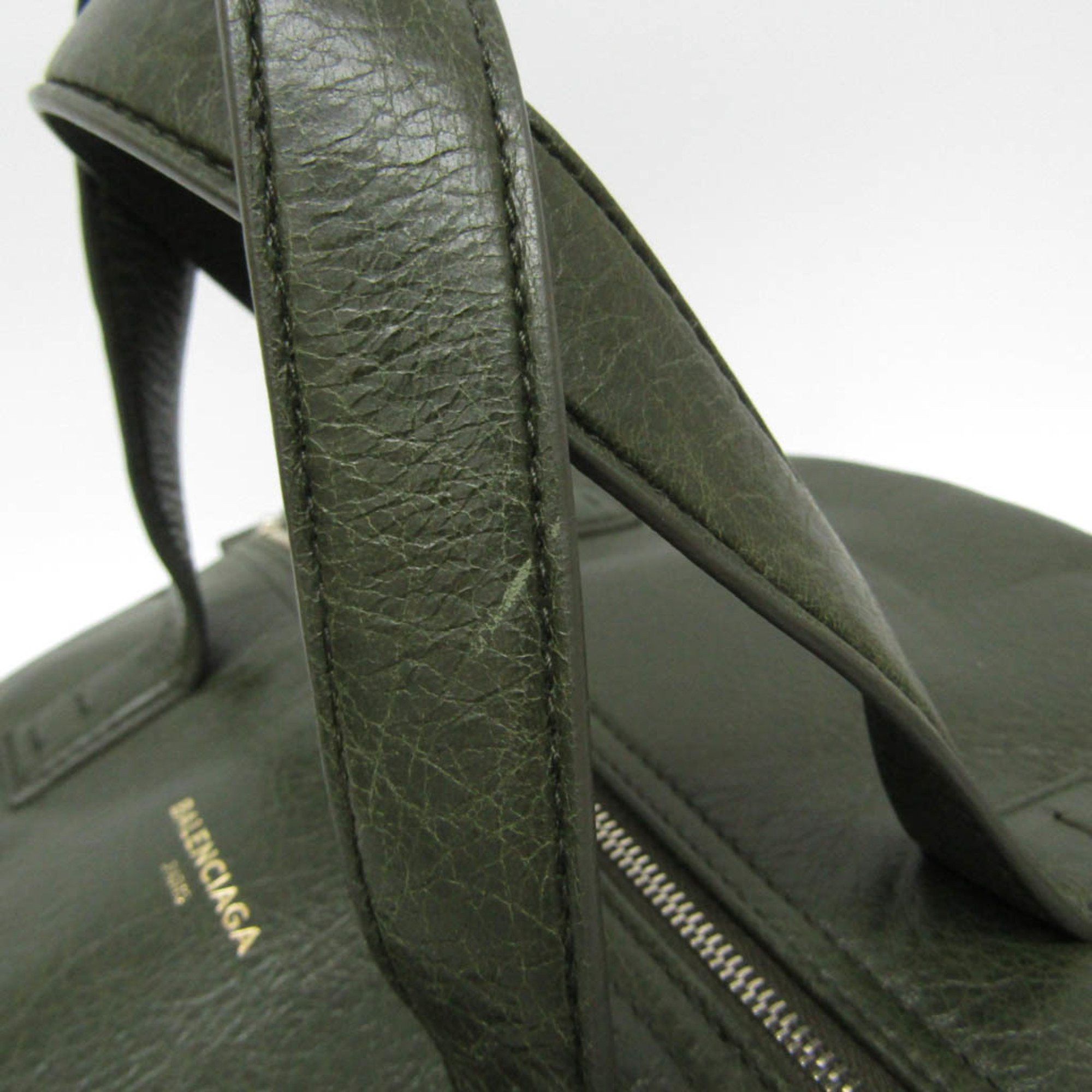 Balenciaga Air Hobo Khaki Leather Handbag (Pre-Owned) Size ONE SIZE - 9 Thumbnail