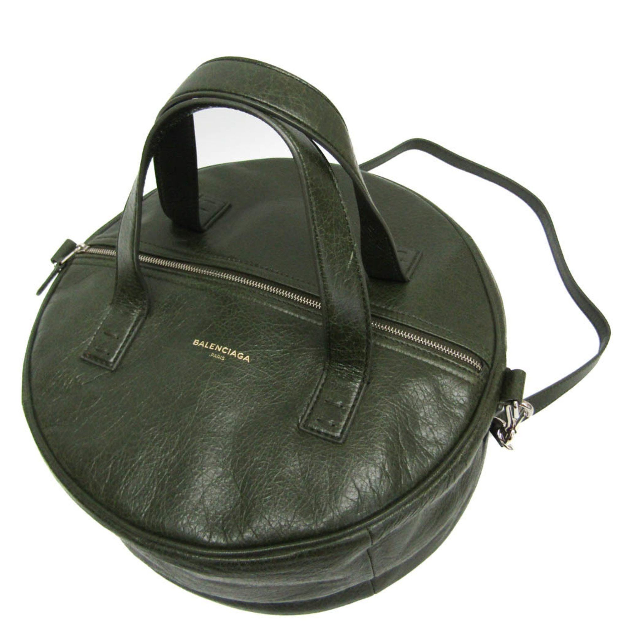 Balenciaga Air Hobo Khaki Leather Handbag (Pre-Owned) Size ONE SIZE - 4 Thumbnail
