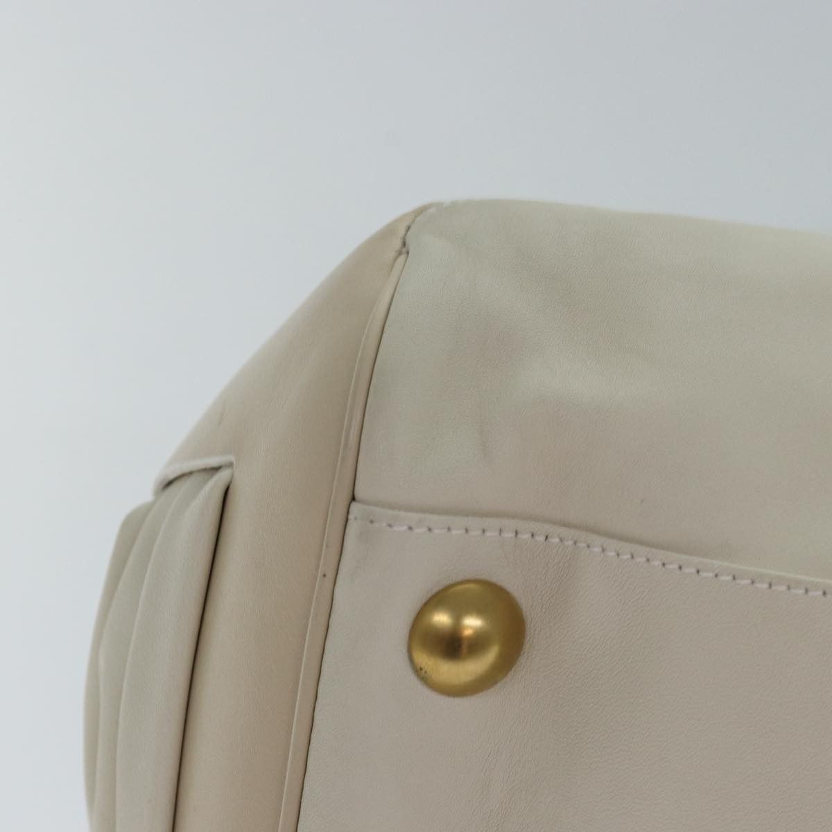 Salvatore Ferragamo Gancini Beige Leather Shoulder Bag (Pre-Owned) Size ONE SIZE - 13 Thumbnail
