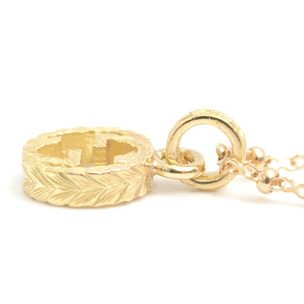 Gucci Gucci Gucci Interlocking G Arabesque Necklace 750YG Yellow Gold Metal Necklace 75751 in Great Condition Size ONE SIZE - 3 Thumbnail