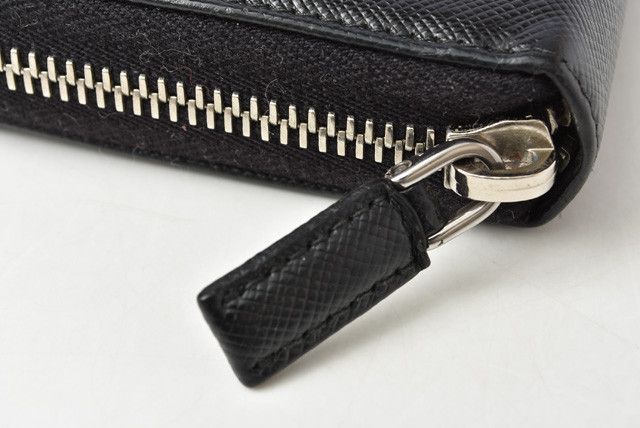 Prada Prada Prada Saffiano Leather Long Wallet 2ML317 Black Leather Long Wallet 2ML317 in Excellent Condition Size ONE SIZE - 4 Thumbnail