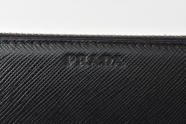 Prada Prada Prada Saffiano Leather Long Wallet 2ML317 Black Leather Long Wallet 2ML317 in Excellent Condition Size ONE SIZE - 2 Thumbnail