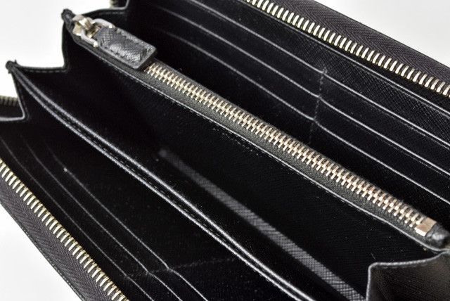 Prada Prada Prada Saffiano Leather Long Wallet 2ML317 Black Leather Long Wallet 2ML317 in Excellent Condition Size ONE SIZE - 5 Thumbnail