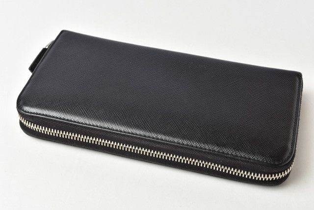 Prada Prada Prada Saffiano Leather Long Wallet 2ML317 Black Leather Long Wallet 2ML317 in Excellent Condition Size ONE SIZE - 3 Thumbnail