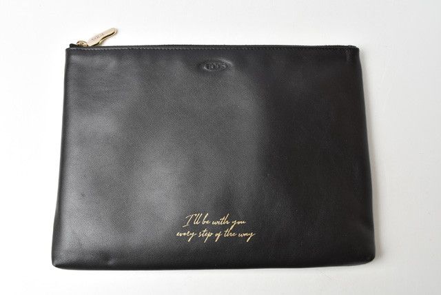 Tod's Tod's Tod's Soft Leather Clutch Bag Black Leather Clutch Bag 2204-883-16-td in Pristine Condition Size ONE SIZE - 2 Thumbnail