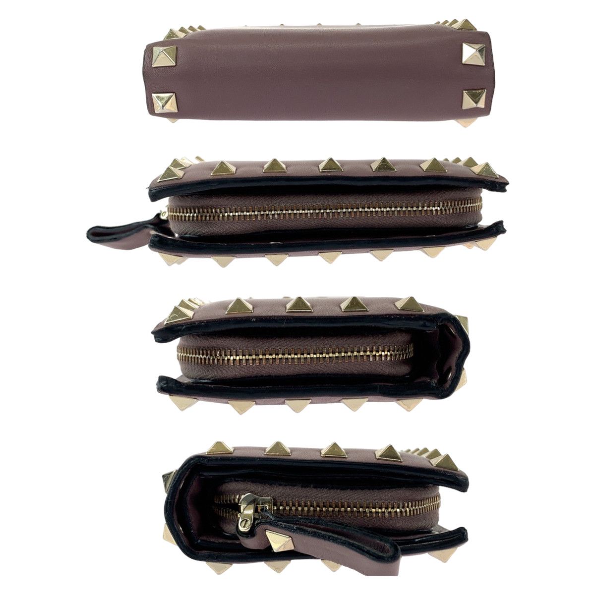 Valentino Valentino Valentino Leather Rockstud Wallet TW2P0620BOL416 Leather Short Wallet TW2P0620BOL416 Size ONE SIZE - 10 Thumbnail