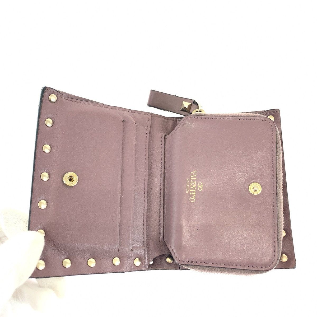 Valentino Valentino Valentino Leather Rockstud Wallet TW2P0620BOL416 Leather Short Wallet TW2P0620BOL416 Size ONE SIZE - 9 Thumbnail