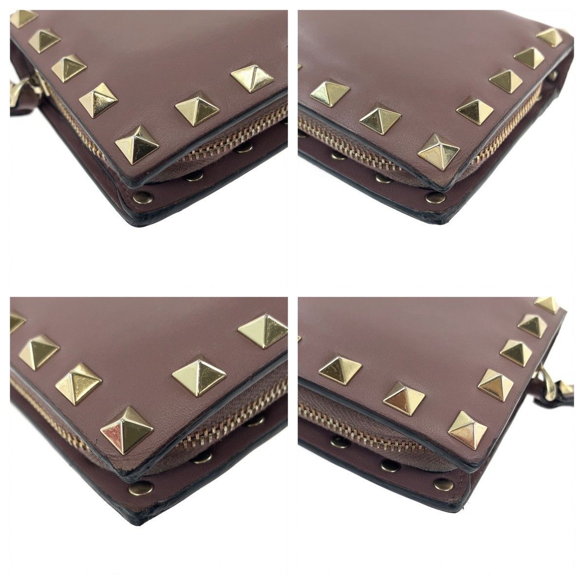 Valentino Valentino Valentino Leather Rockstud Wallet TW2P0620BOL416 Leather Short Wallet TW2P0620BOL416 Size ONE SIZE - 4 Thumbnail