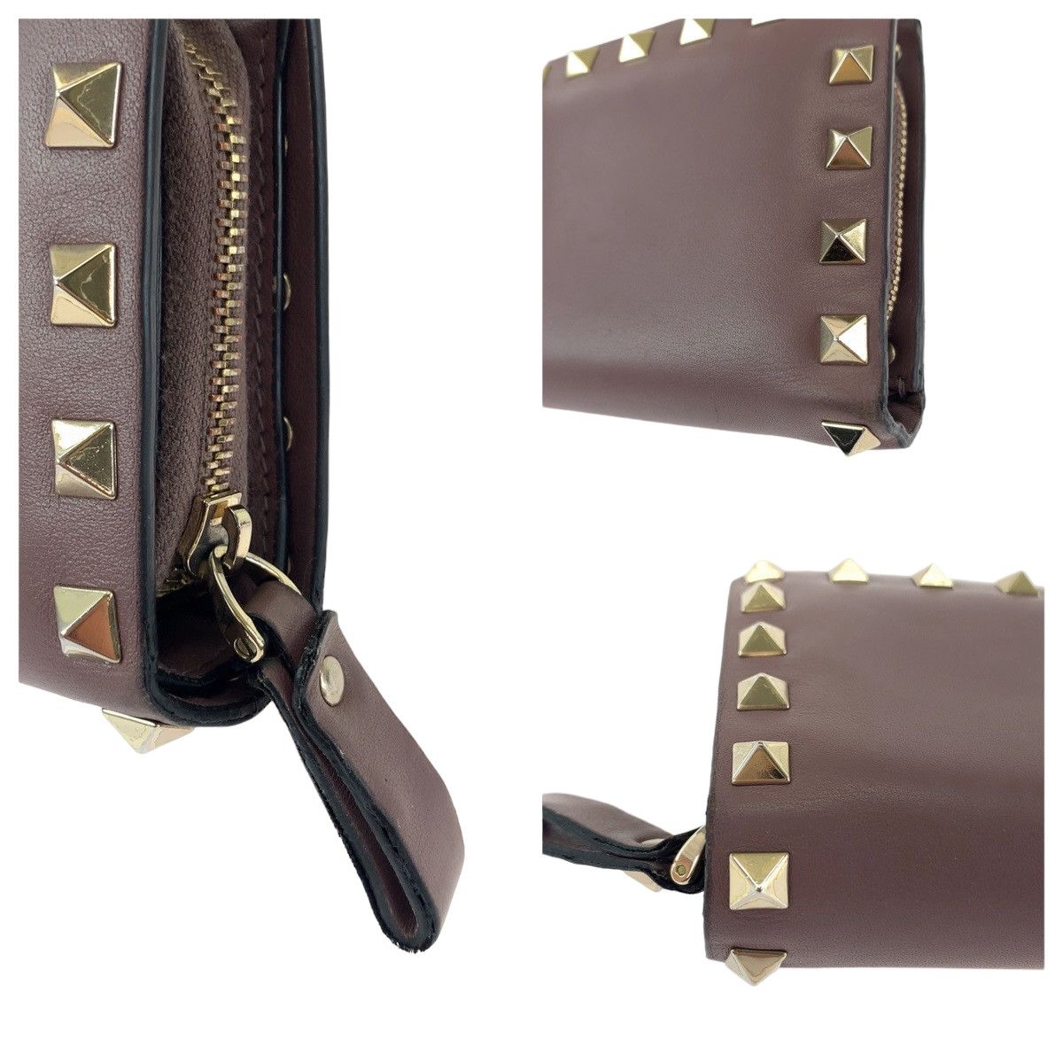 Valentino Valentino Valentino Leather Rockstud Wallet TW2P0620BOL416 Leather Short Wallet TW2P0620BOL416 Size ONE SIZE - 6 Thumbnail