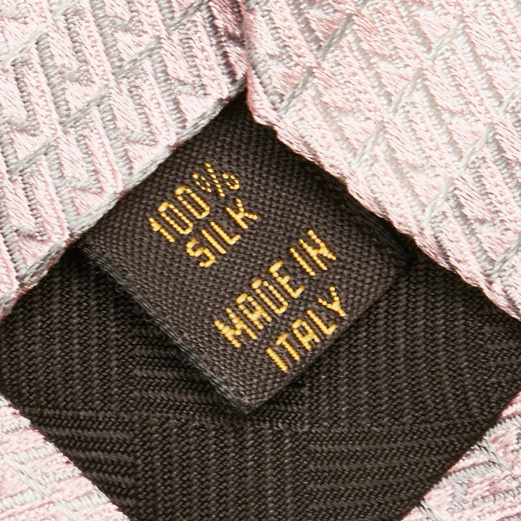 Louis Vuitton tie pink grey silk men\'s LOUIS VUITTON
