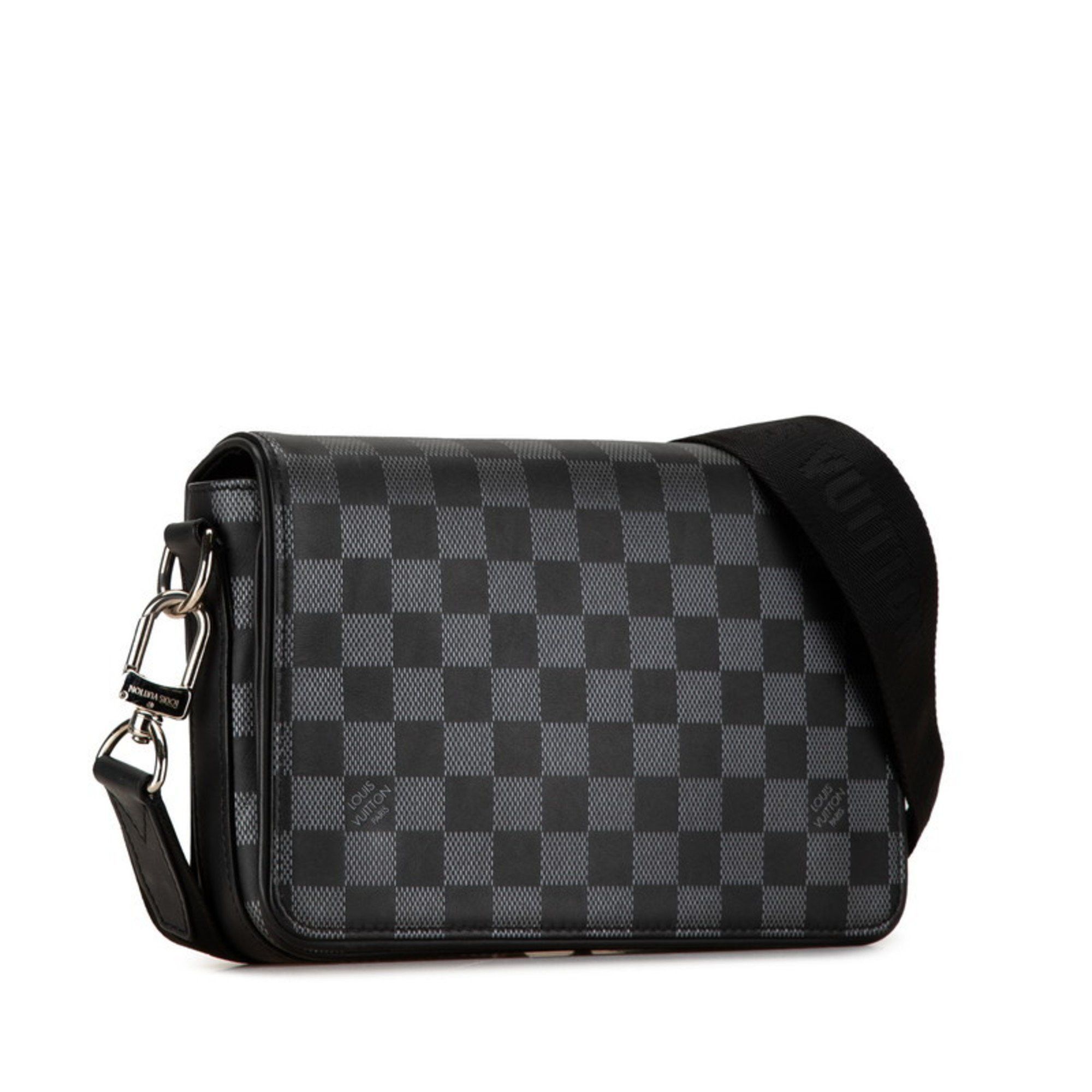 Louis Vuitton Louis Vuitton Damier Infini Studio Shoulder Bag N50007 Black PVC Leather Men's LOUIS VUITTON Size ONE SIZE - 3 Thumbnail